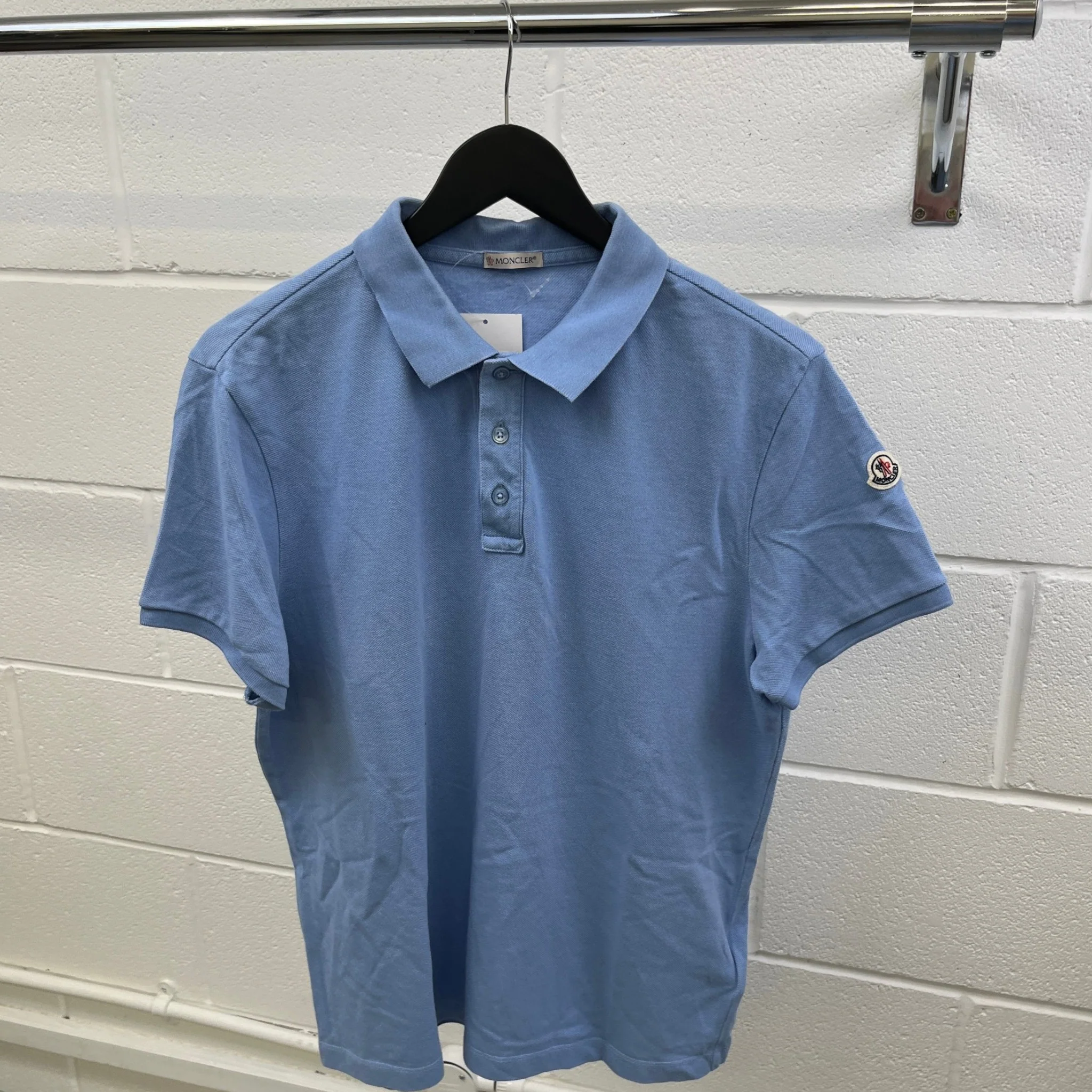 Men's Maglia Polo Shirt Blue Size L - Image 10