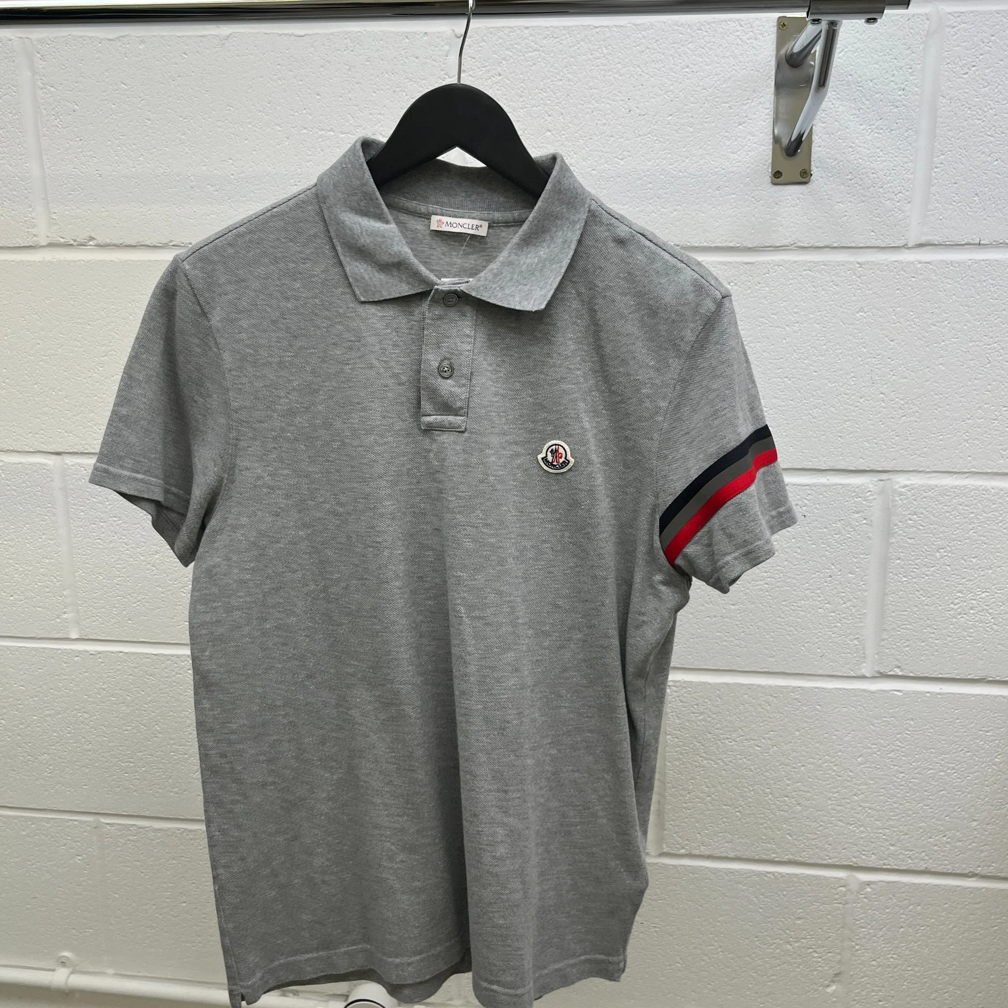 Men's Maglia Polo Shirt Grey Size M - Image 9