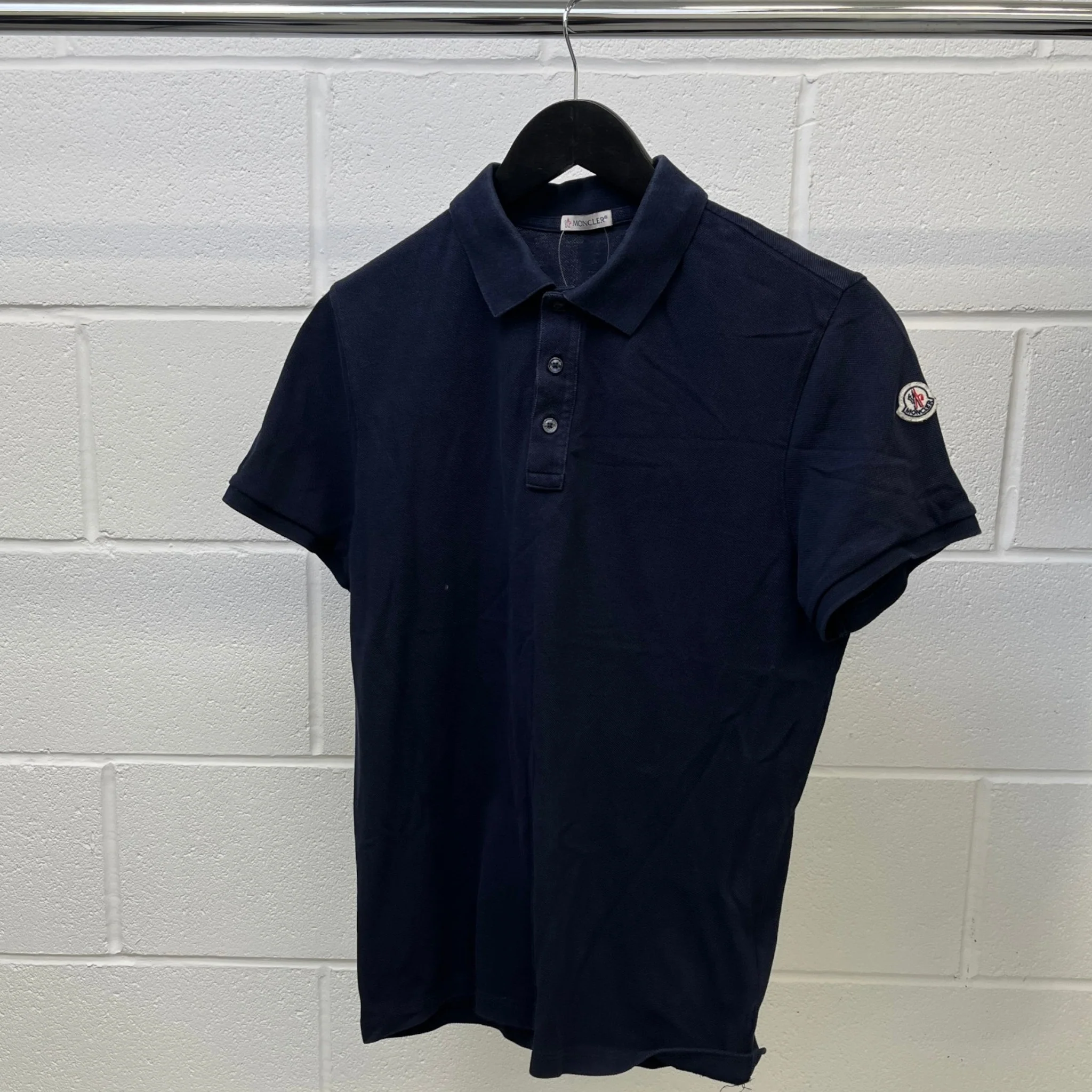 Men's Maglia Polo Shirt Navy Size M - Image 9