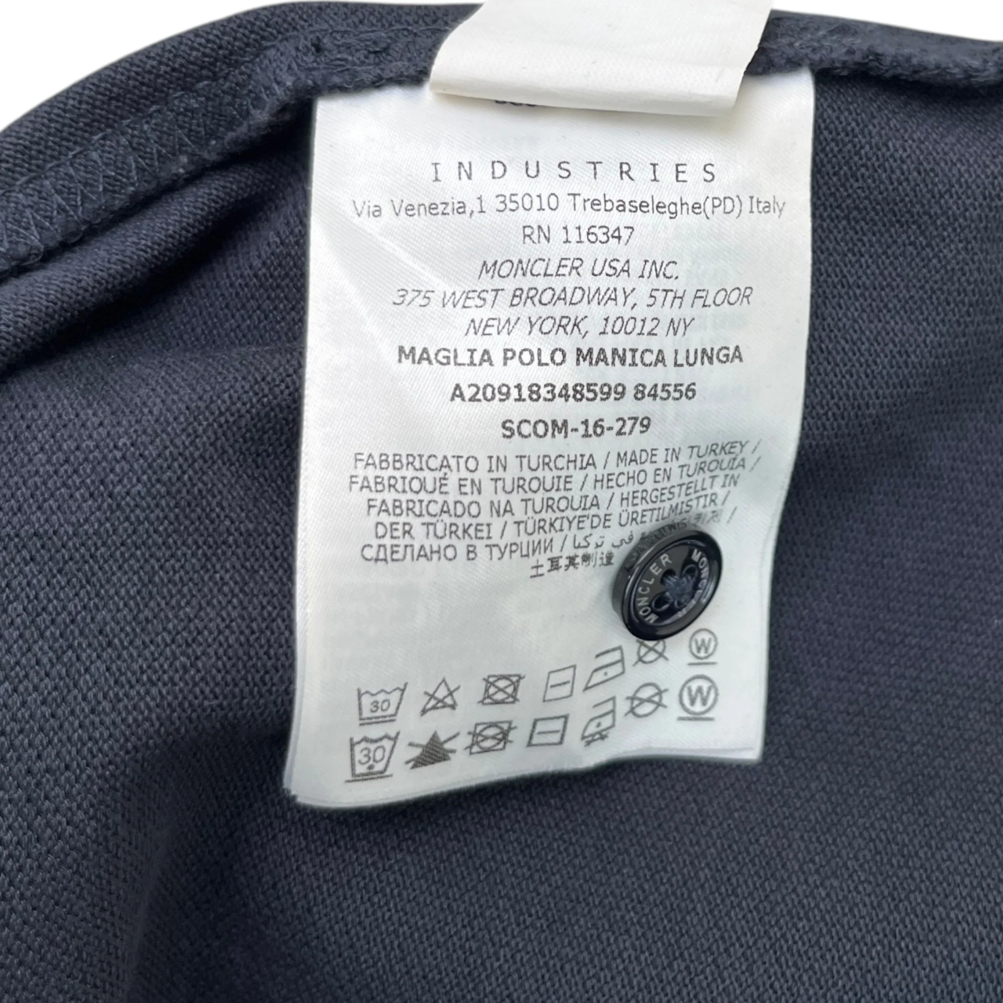 Men's Maglia Polo Shirt Navy Size S - Image 8