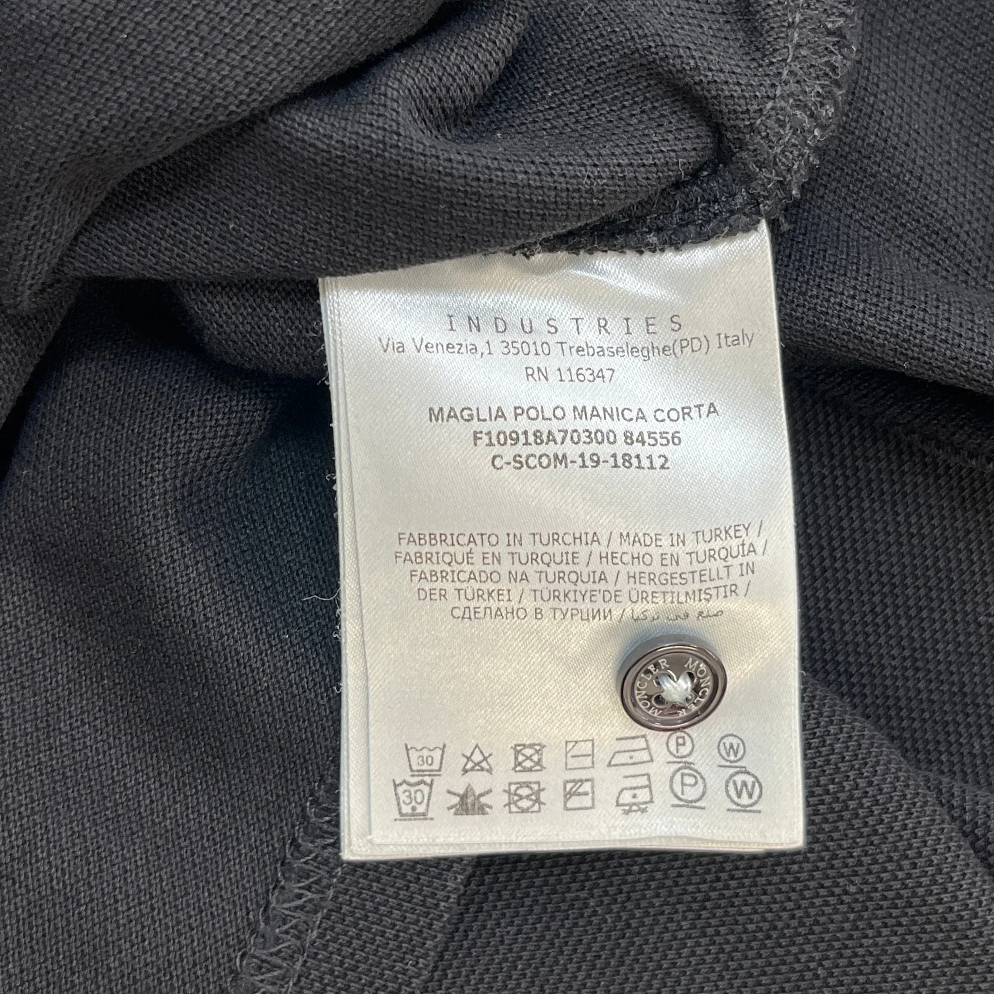 Men's Maglia Polo Shirt Navy Size S - Image 8