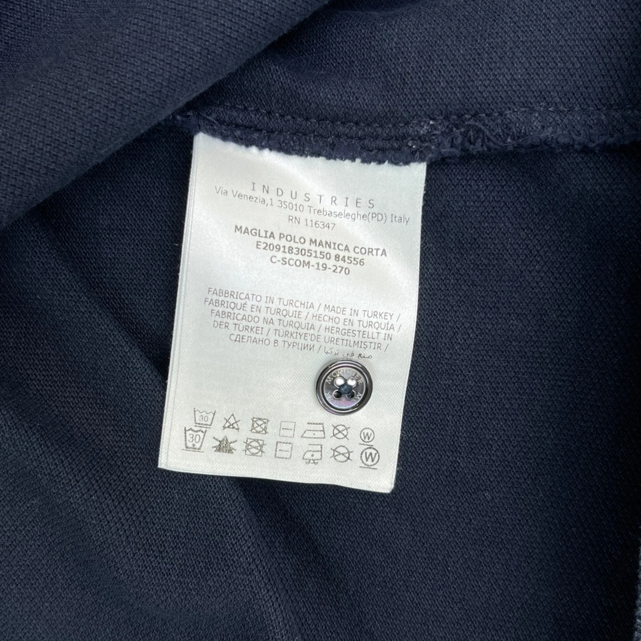 Men's Maglia Polo Shirt Navy Size XXL - Image 9