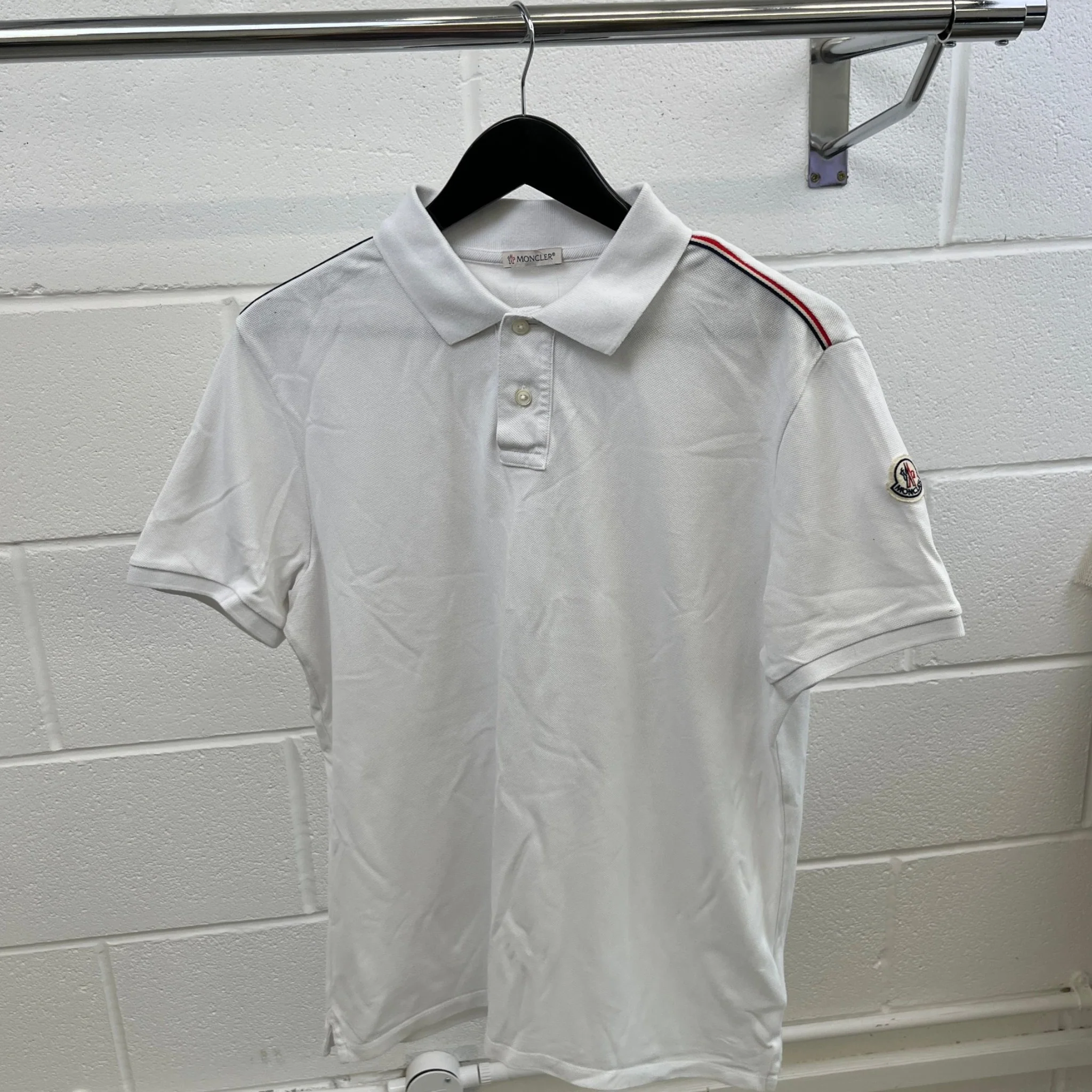 Men's Maglia Polo Shirt White Size L - Image 9