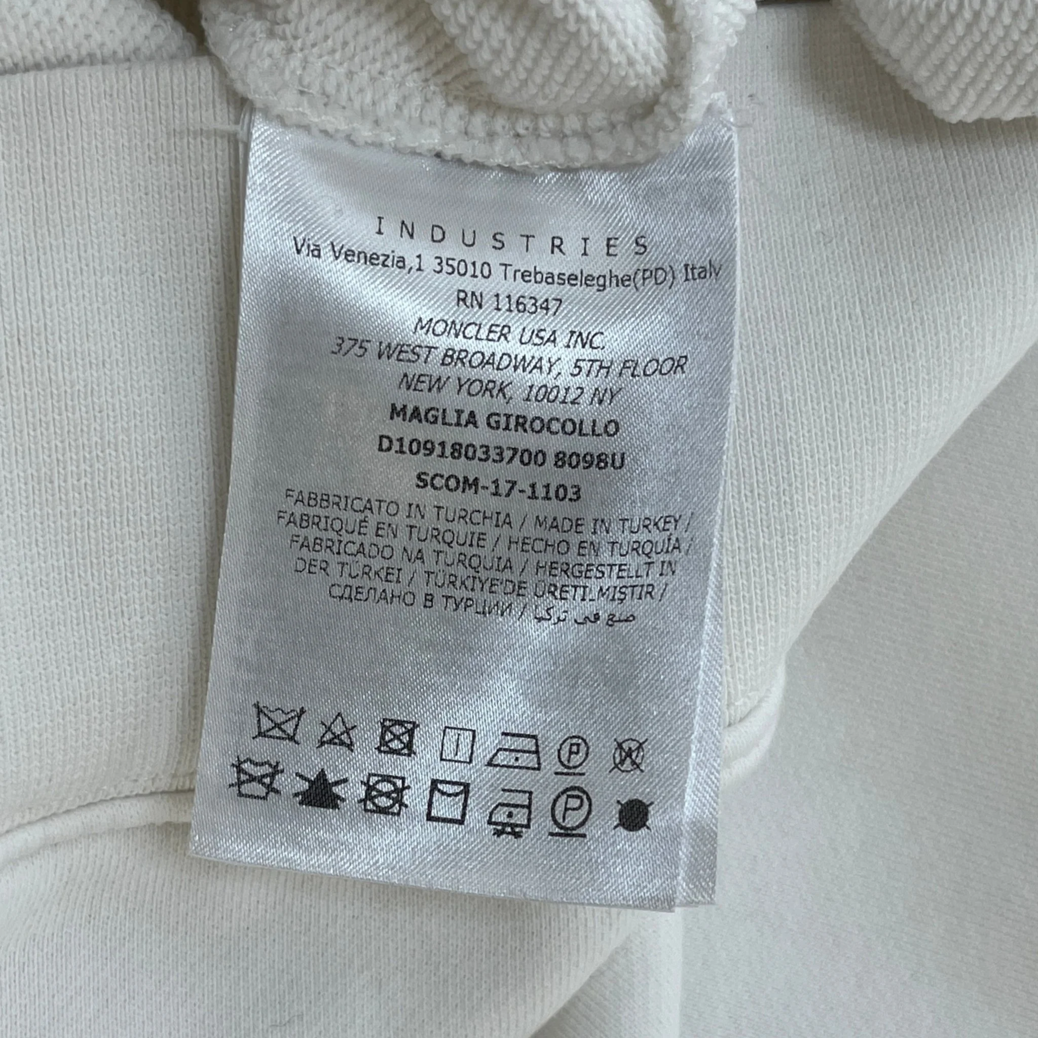 Men's Maglia Sweatshirt White Size XXL - Image 8