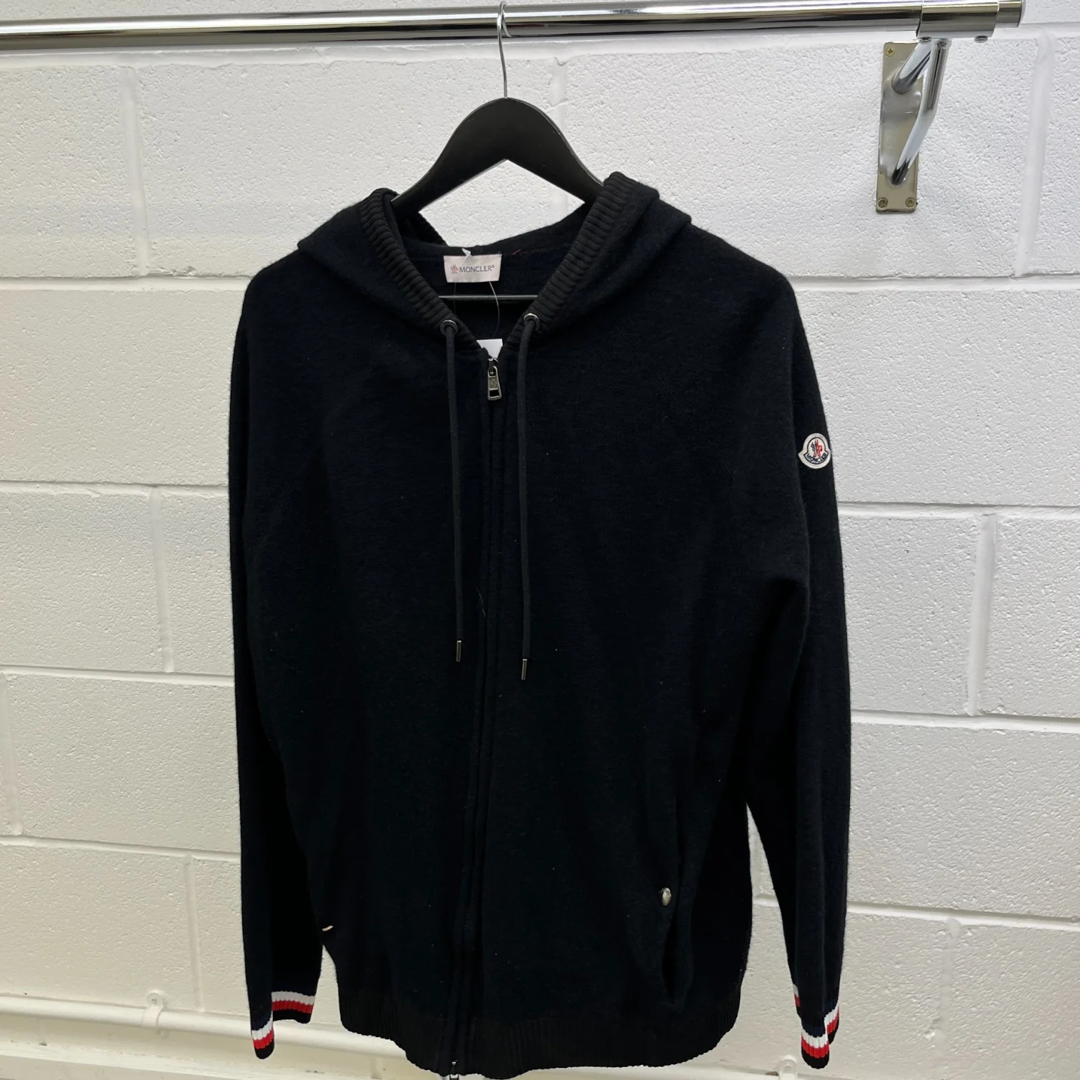 Men's Maglione Tricot Hoodie Black Size XXL - Image 10