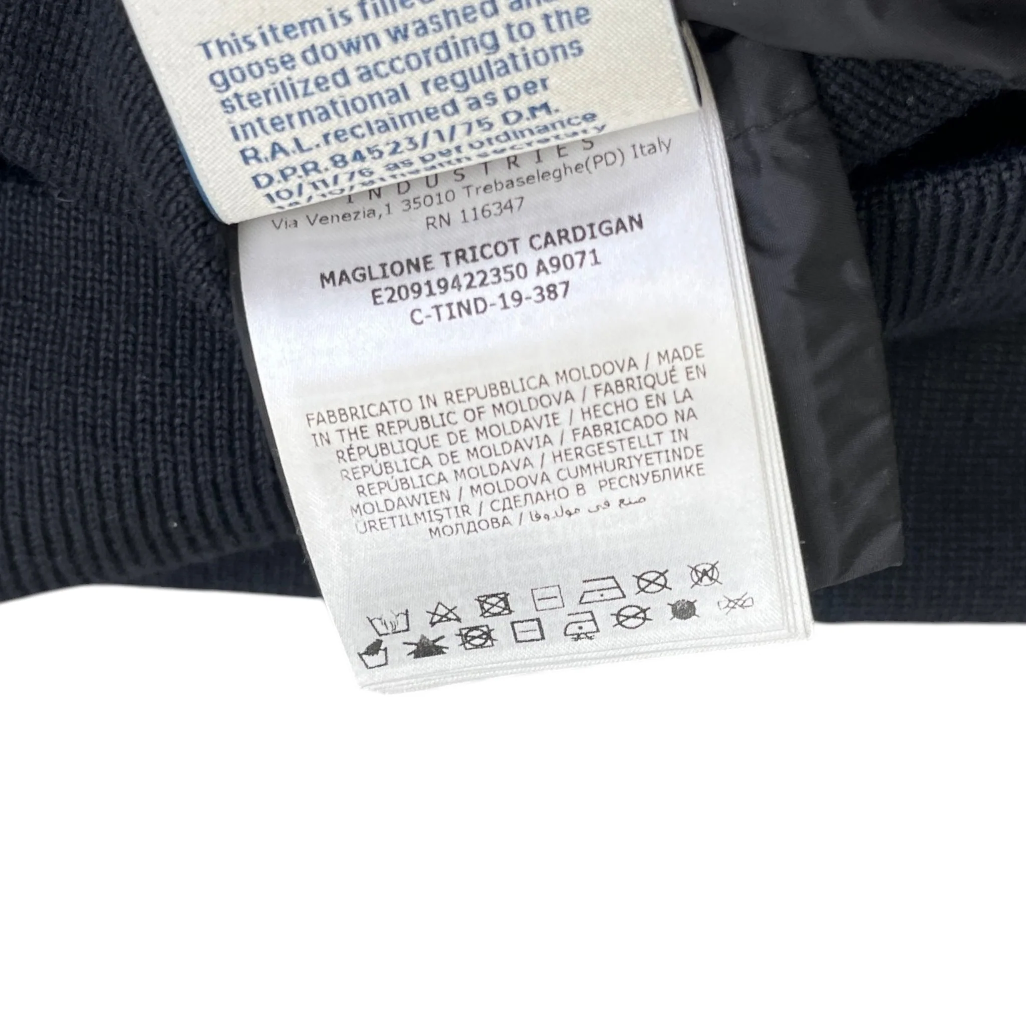 Men's Maglione Tricot Jacket Black Size XL - Image 9