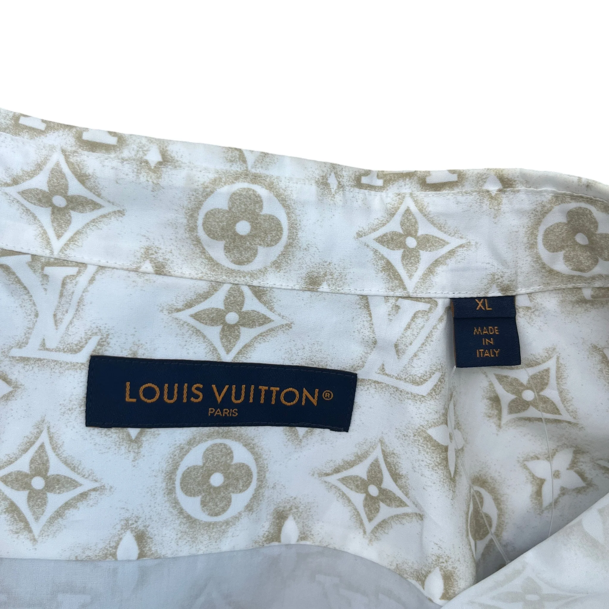 Men's Mahina Monogram Long Sleeve Shirt White Size XL - Image 7