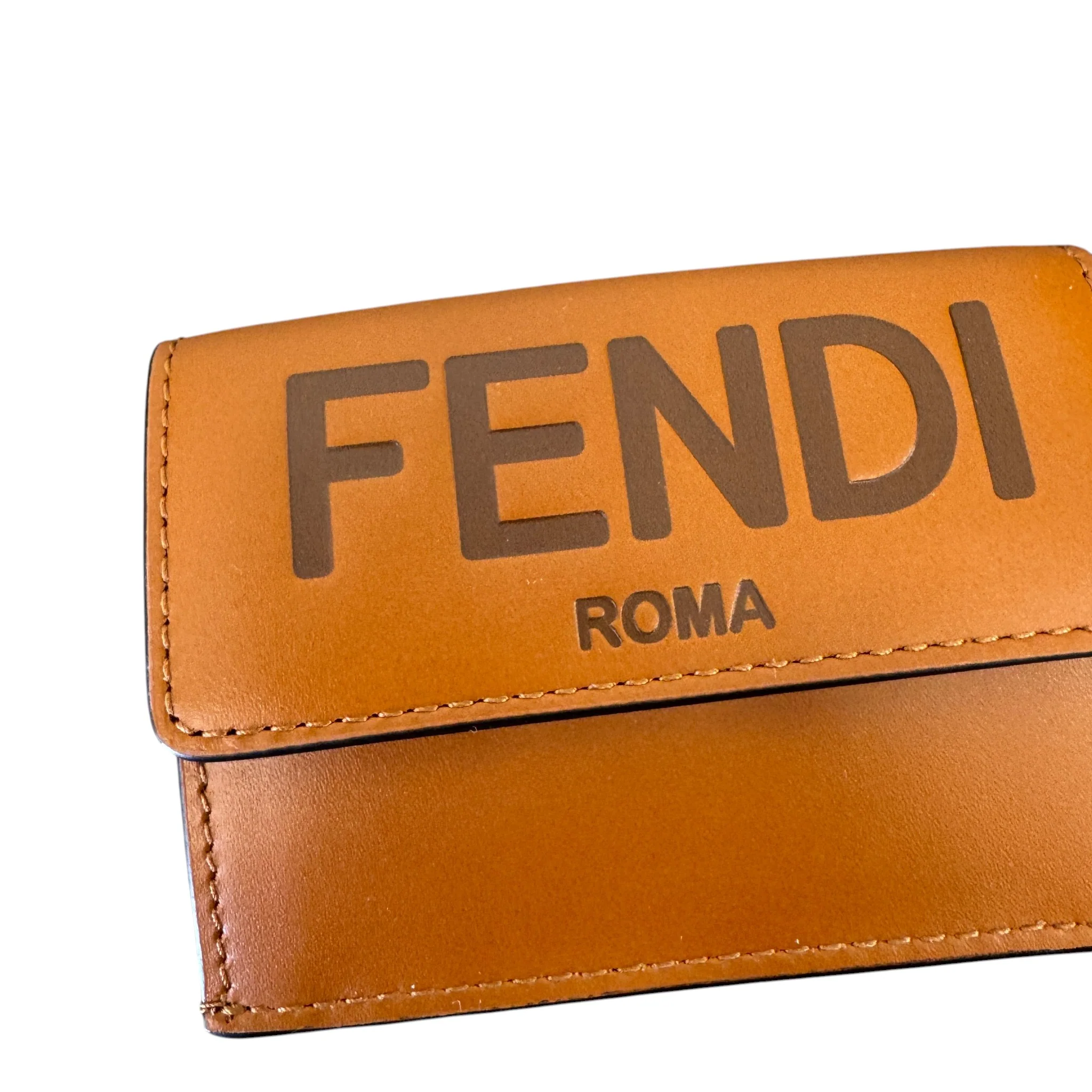 Men's Micro Trifold Wallet Brown - Image 5