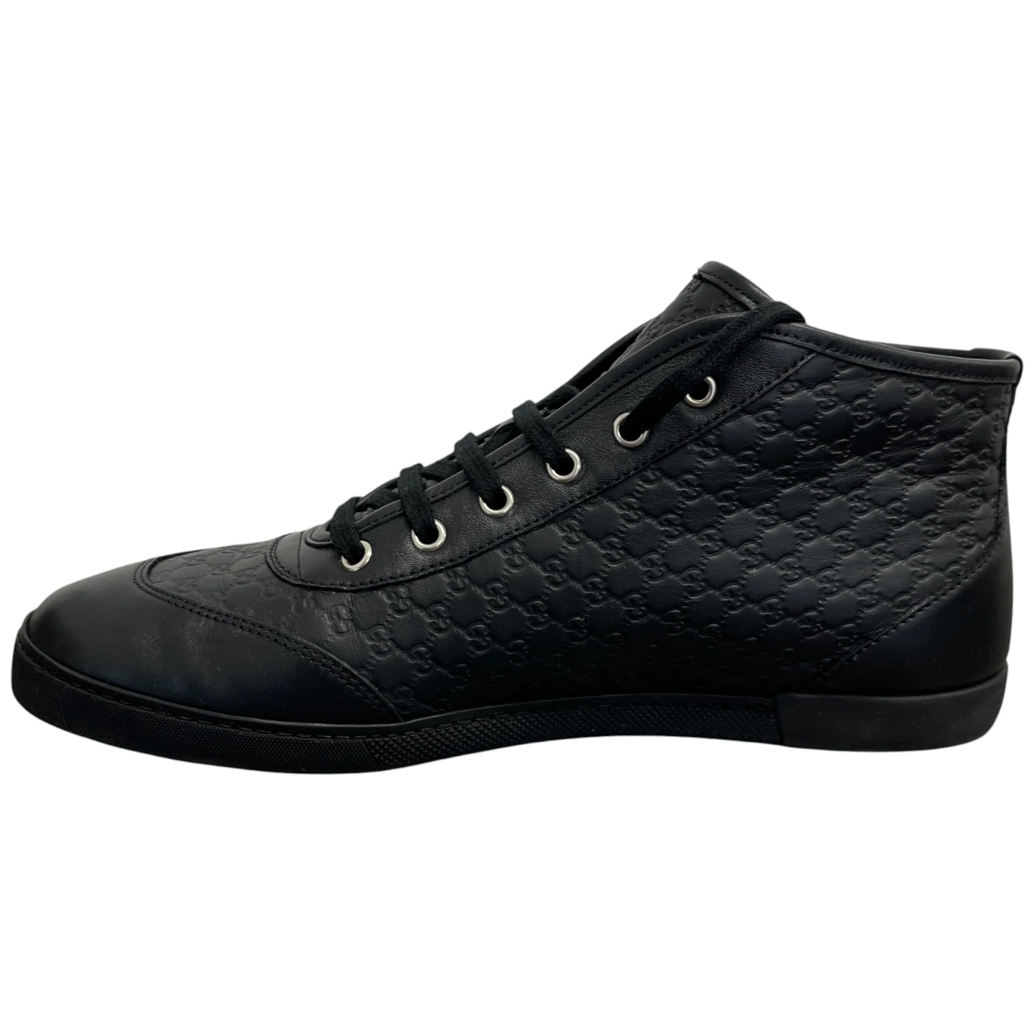 Men's Microguccissima High Trainers Black Size EU 41 / UK 7 - Image 2