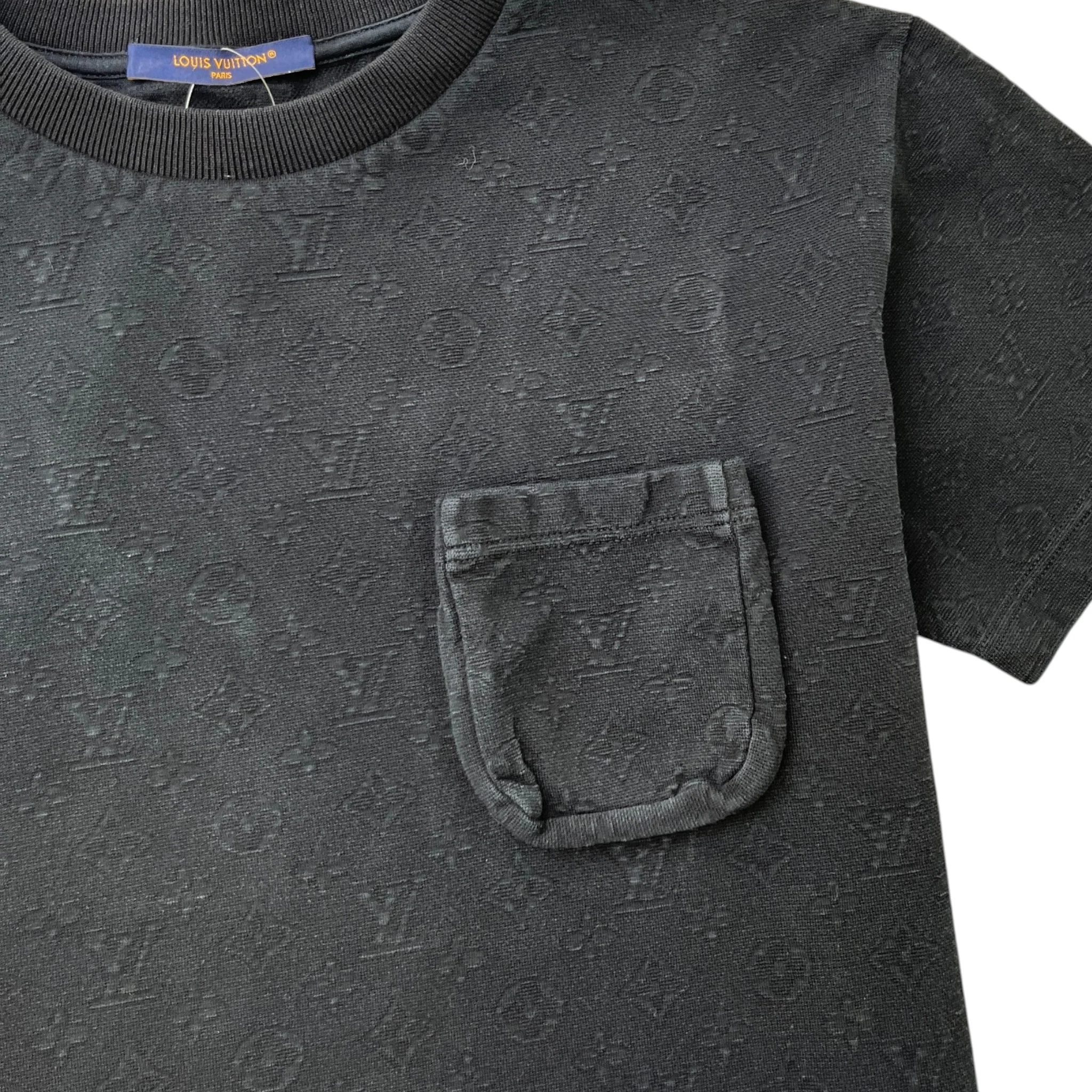 Men's Monogram 3D Pocket T-Shirt Black Size S - Image 5