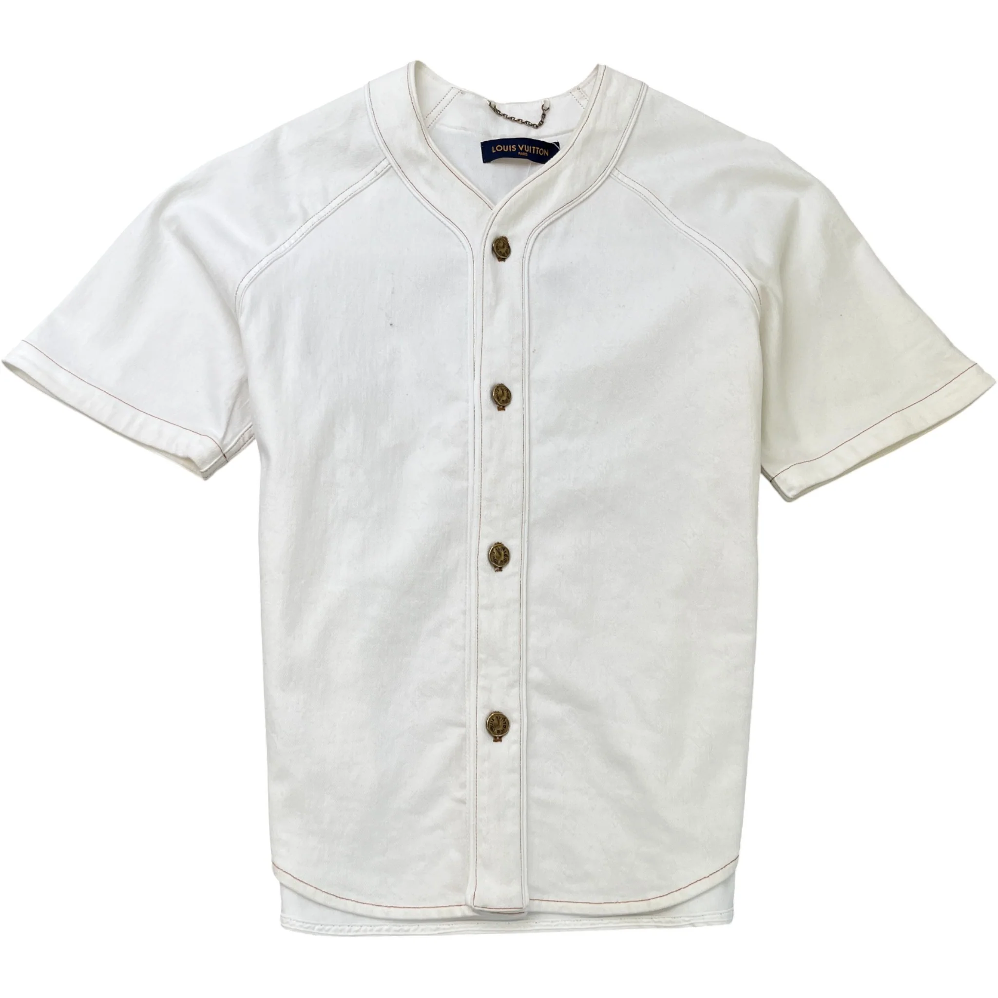 Men's Monogram Baseball Shirt White Size L