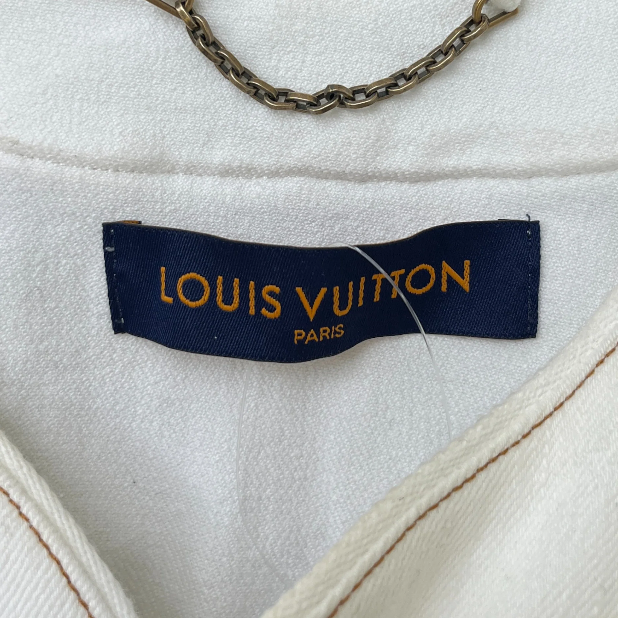 Men's Monogram Baseball Shirt White Size L - Image 8