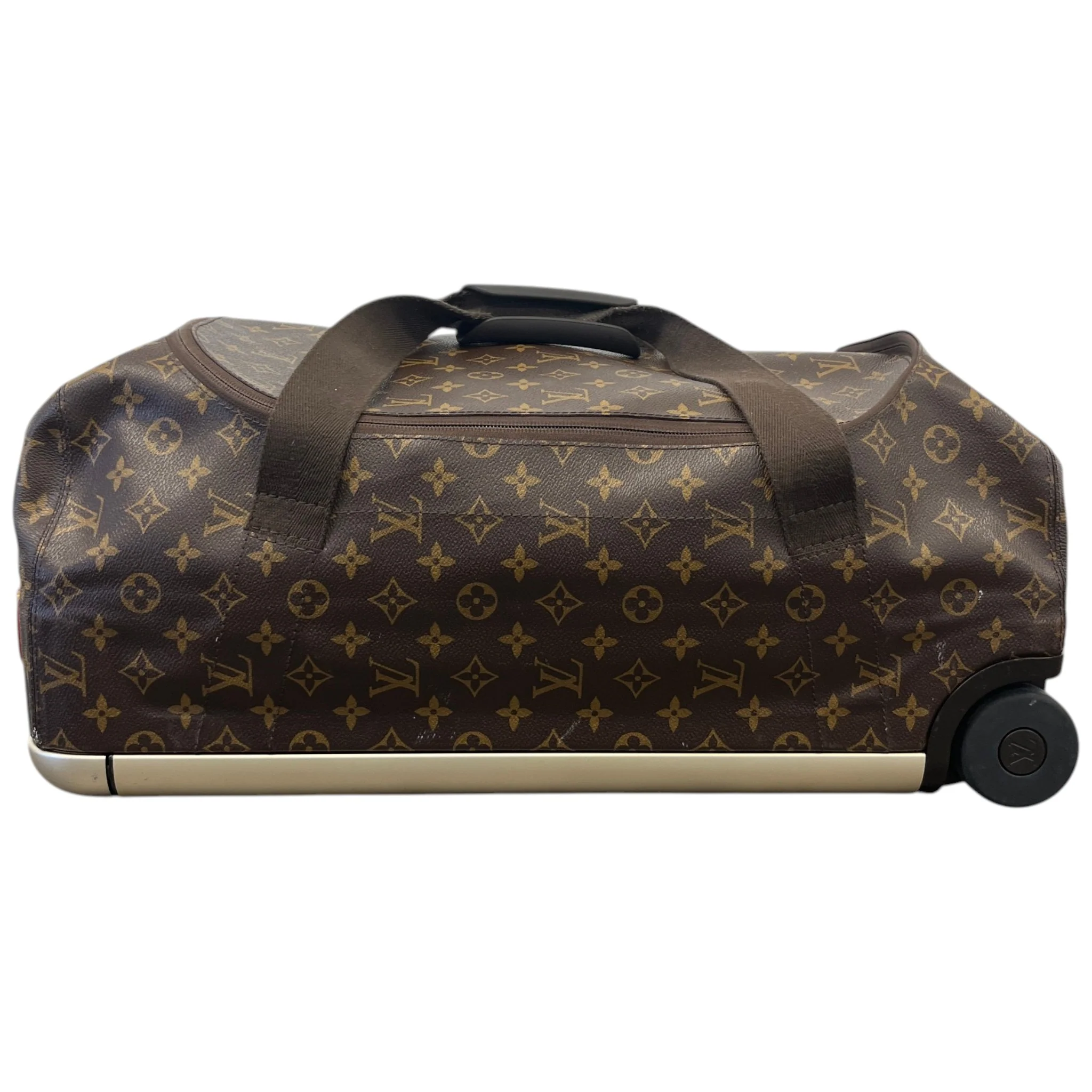 Men's Monogram Canvas Horizon Soft Duffle 55 Suitcase Brown - Image 3