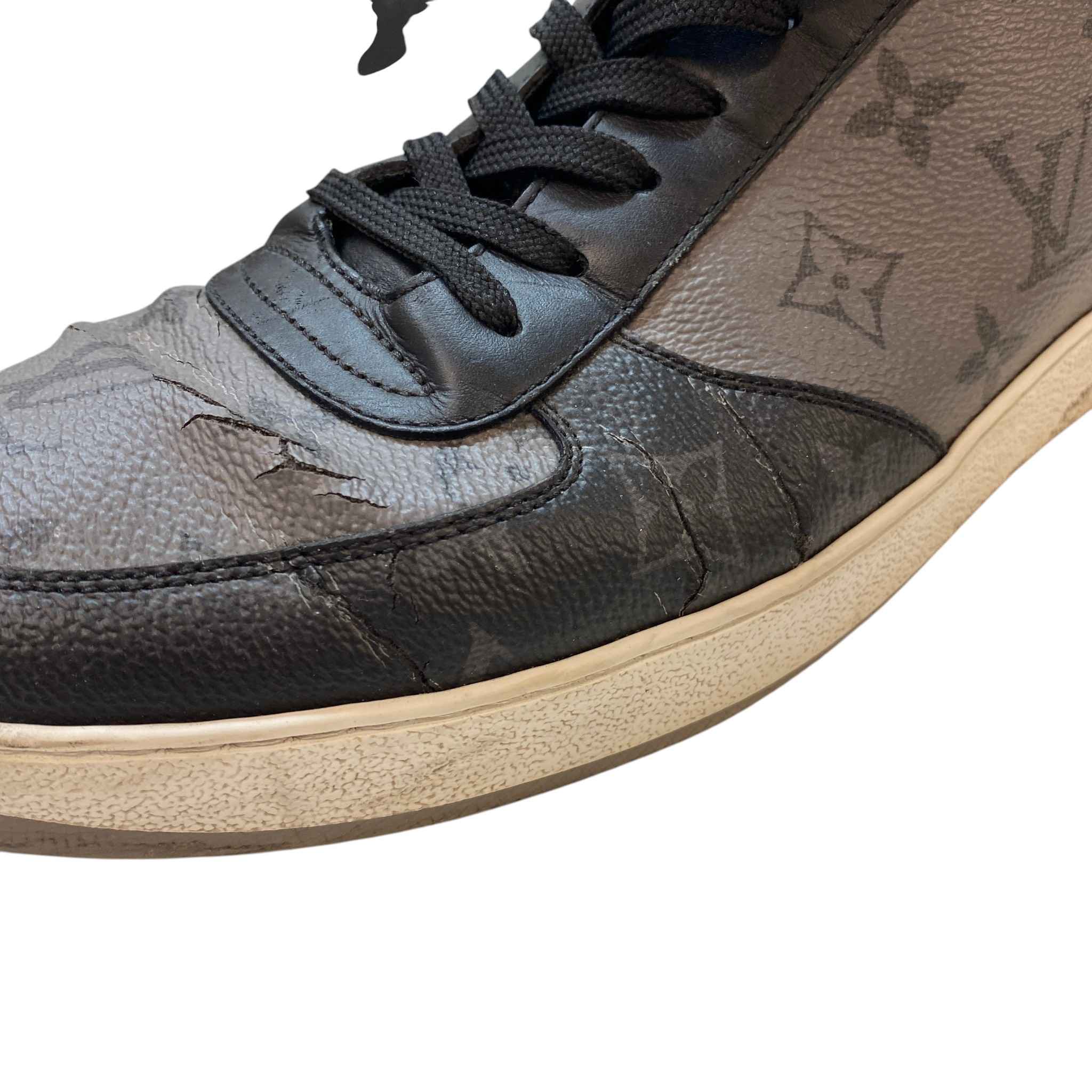 Men's Monogram Eclipse Rivoli Low Trainers Black Size EU 44 / UK 10 - Image 12