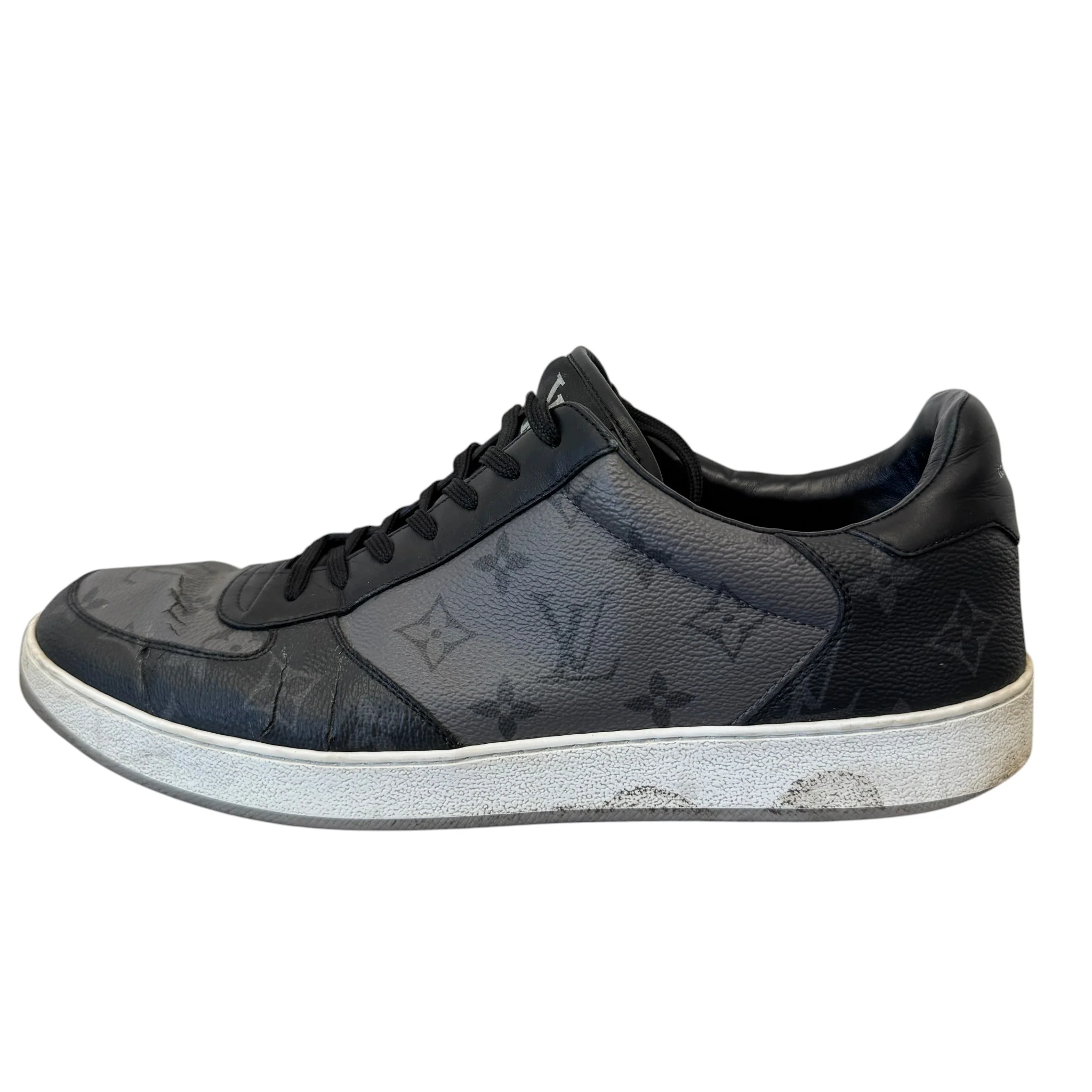 Men's Monogram Eclipse Rivoli Low Trainers Black Size EU 44 / UK 10 - Image 4