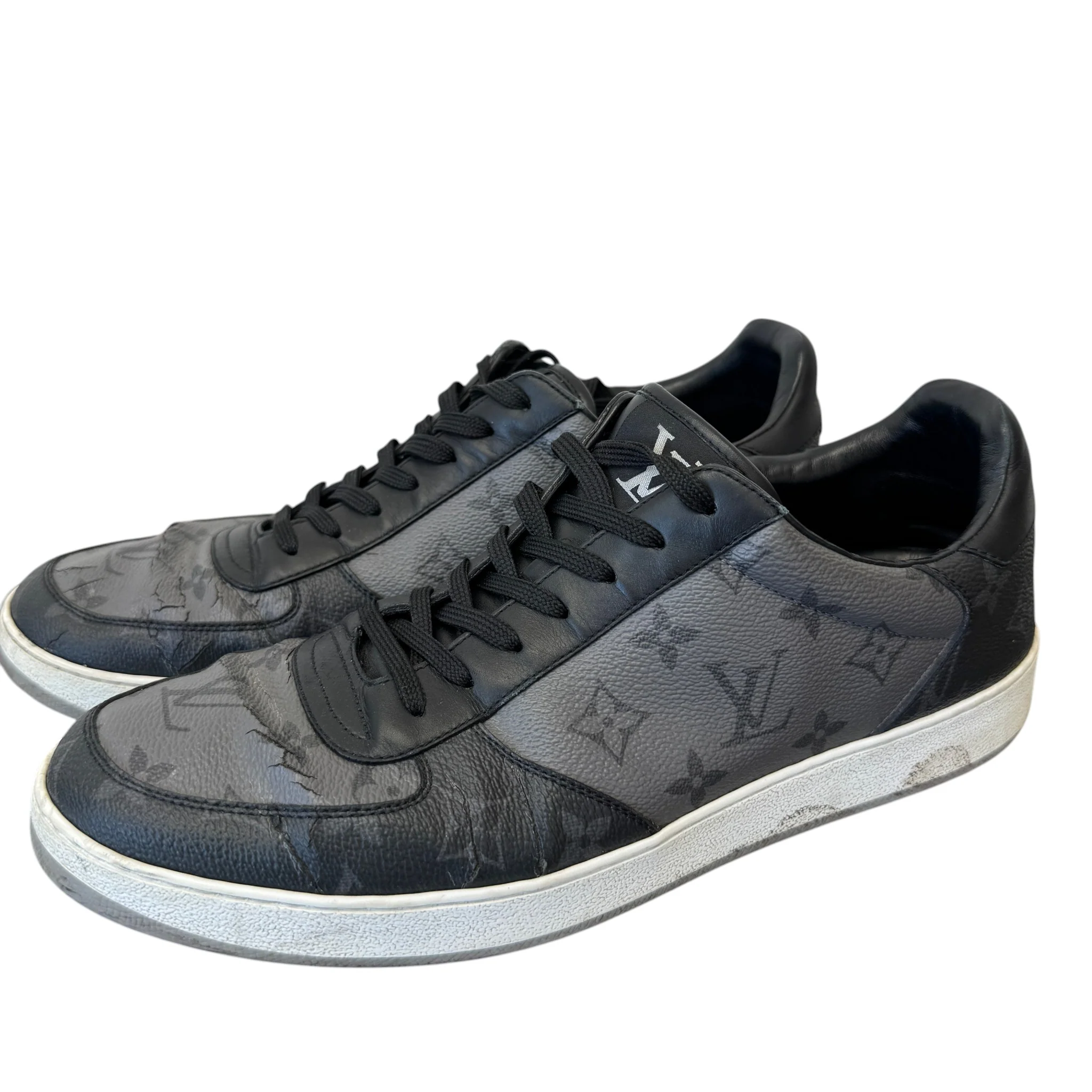 Men's Monogram Eclipse Rivoli Low Trainers Black Size EU 44 / UK 10 - Image 7