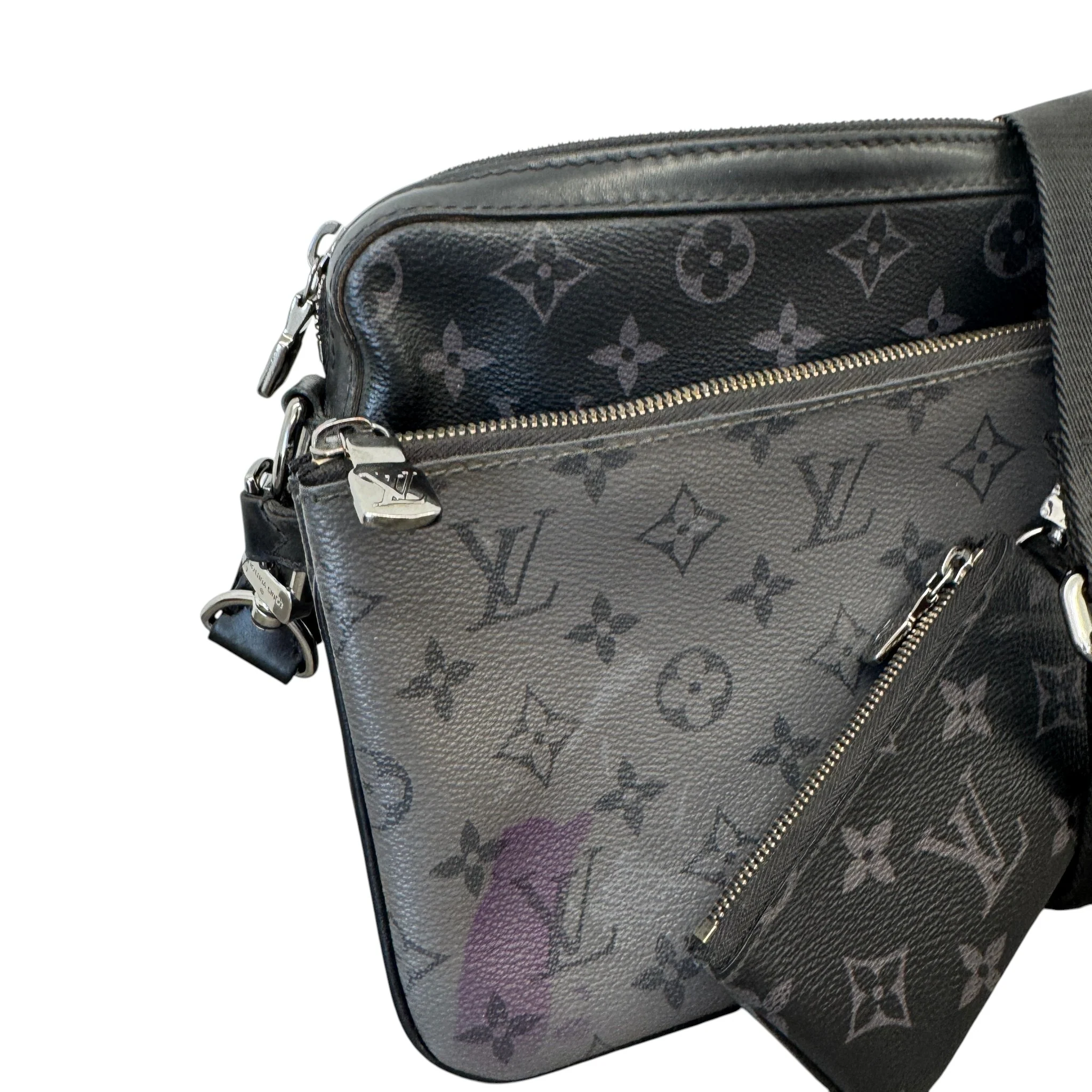 Men's Monogram Eclipse Trio Messenger Bag Black - Image 5