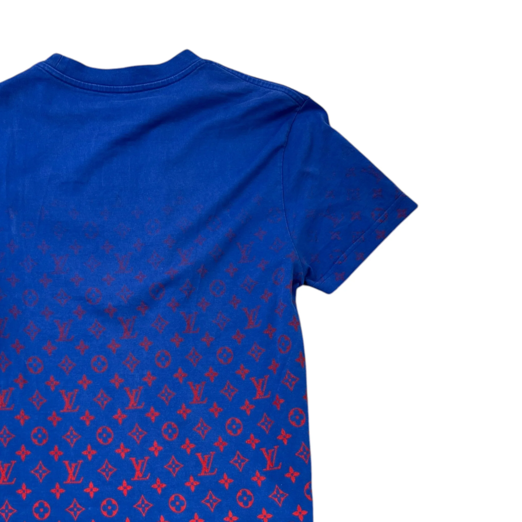 Men's Monogram Gradient T-Shirt Blue Size XS - Image 4