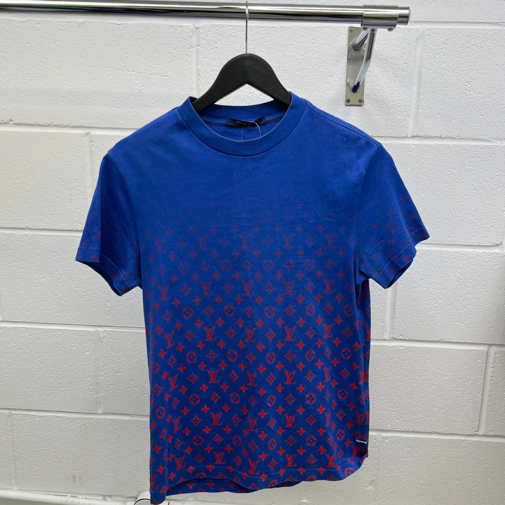 Men's Monogram Gradient T-Shirt Blue Size XS - Image 9