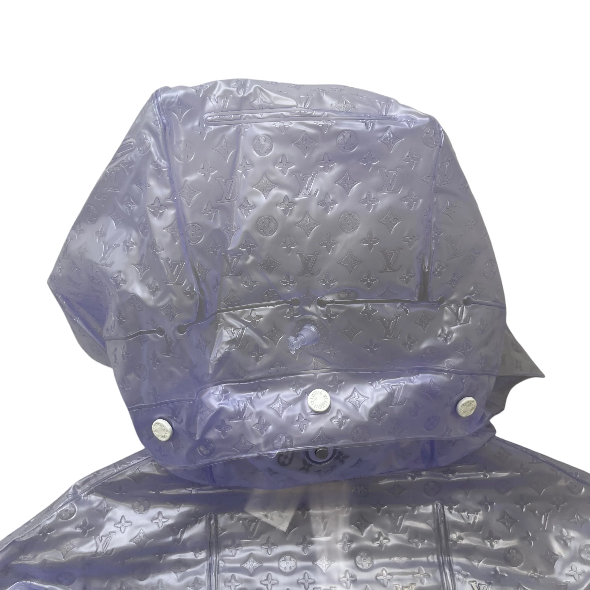 Men's Monogram Inflatable Blouson Down Jacket Blue Size IT 50 / L - Image 11