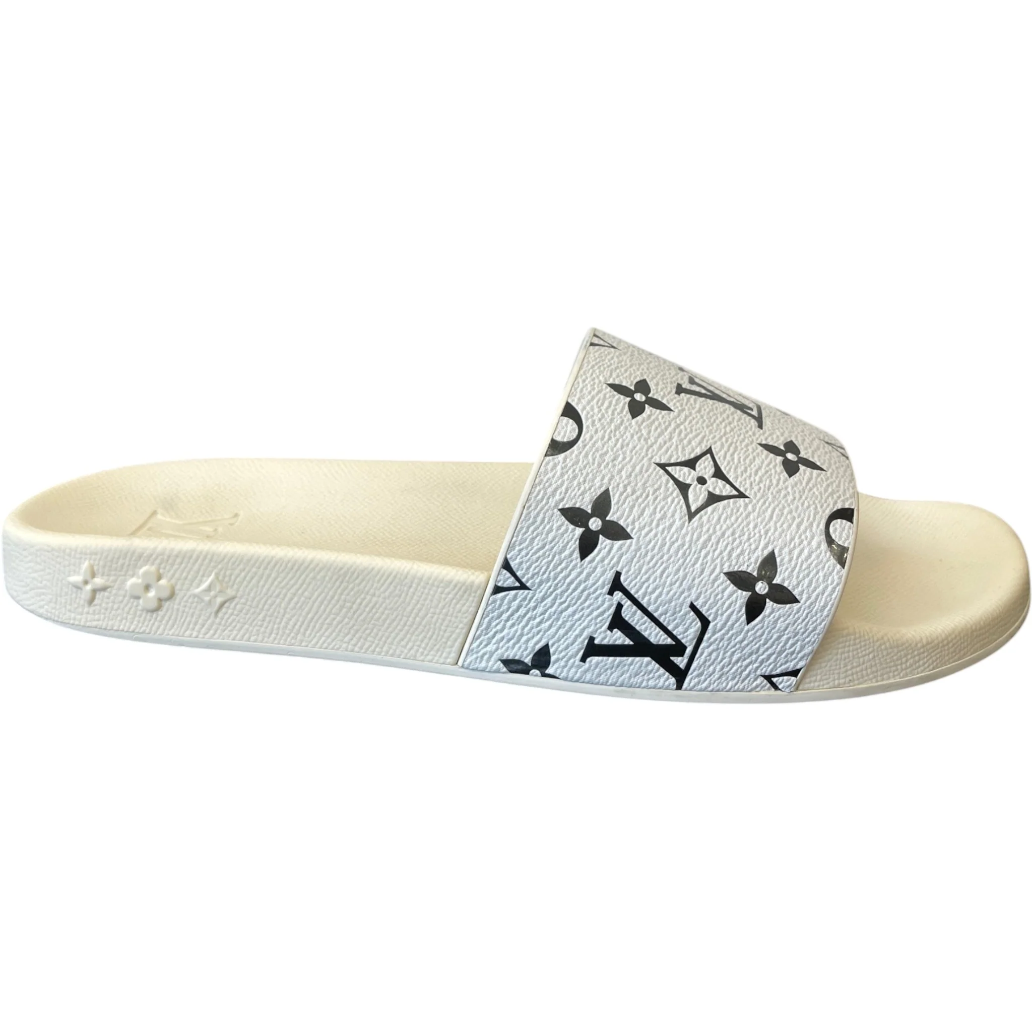 Men's Monogram Slides White Size EU 42.5 / UK 8.5