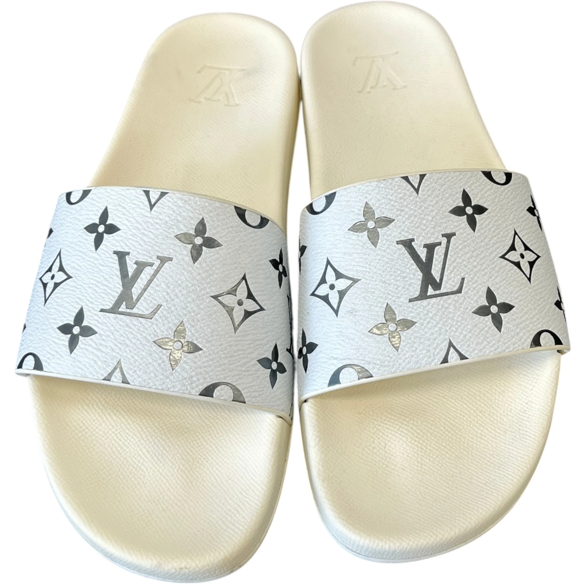 Men's Monogram Slides White Size EU 42.5 / UK 8.5 - Image 6