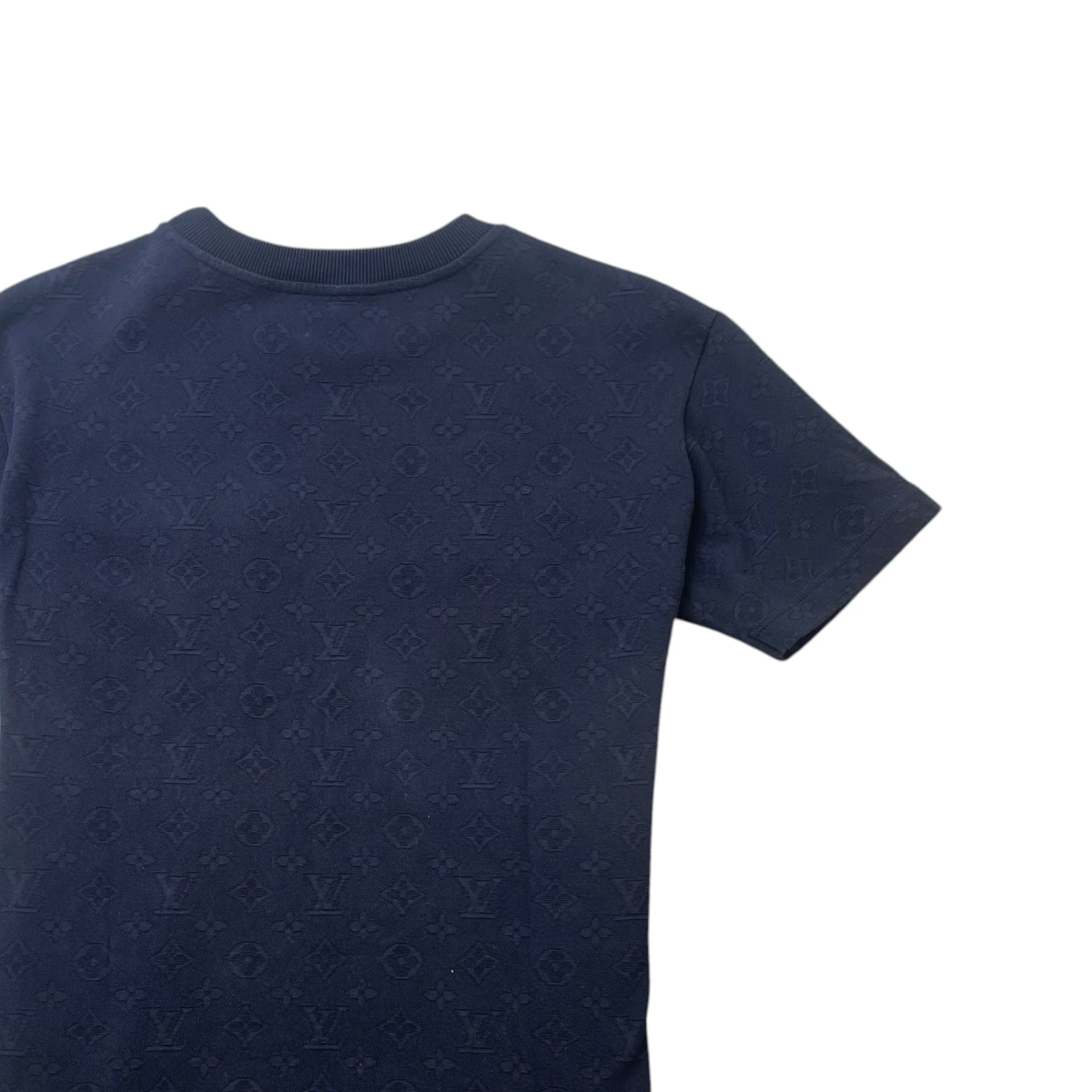 Men's Monogram T-Shirt Navy Size XS - Image 4