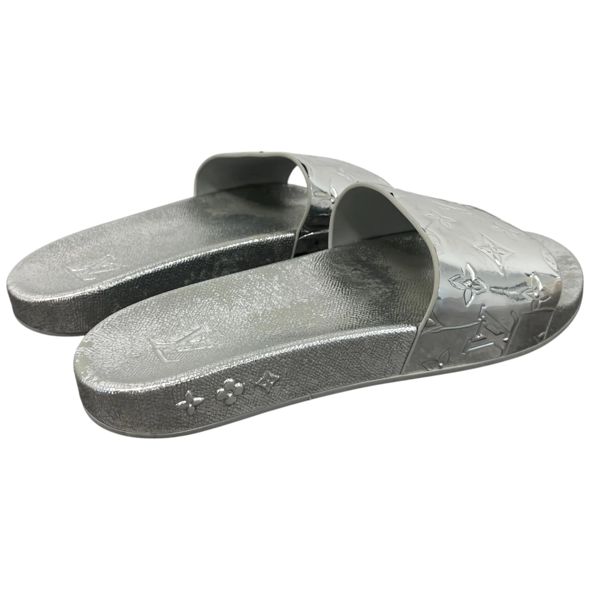 Men's Monogram Waterfront Slides Silver Size EU 42.5 / UK 8.5 - Image 9