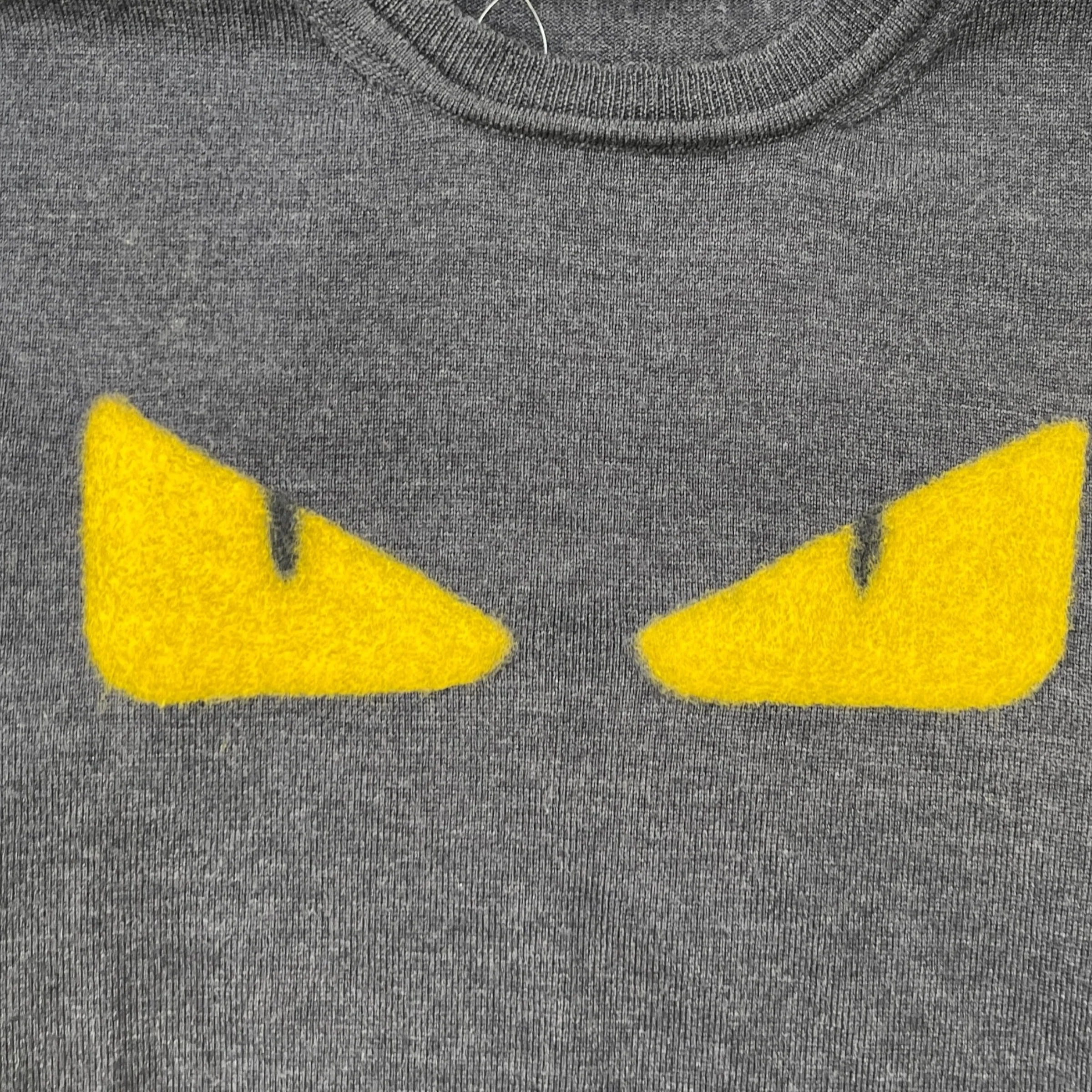 Men's Monster Eyes Jumper Grey Size IT 50 / UK L - Image 5