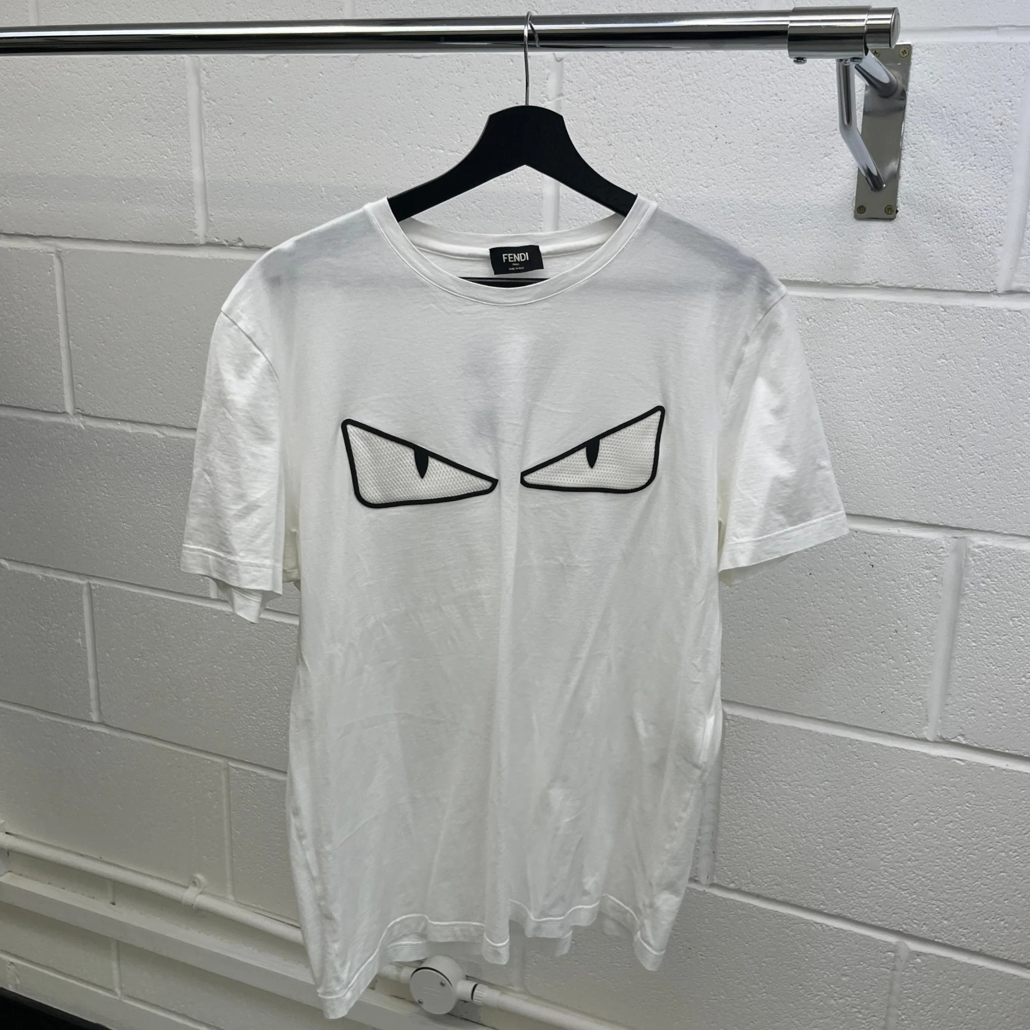 Men's Monster Eyes T-Shirt White Size XXL - Image 8