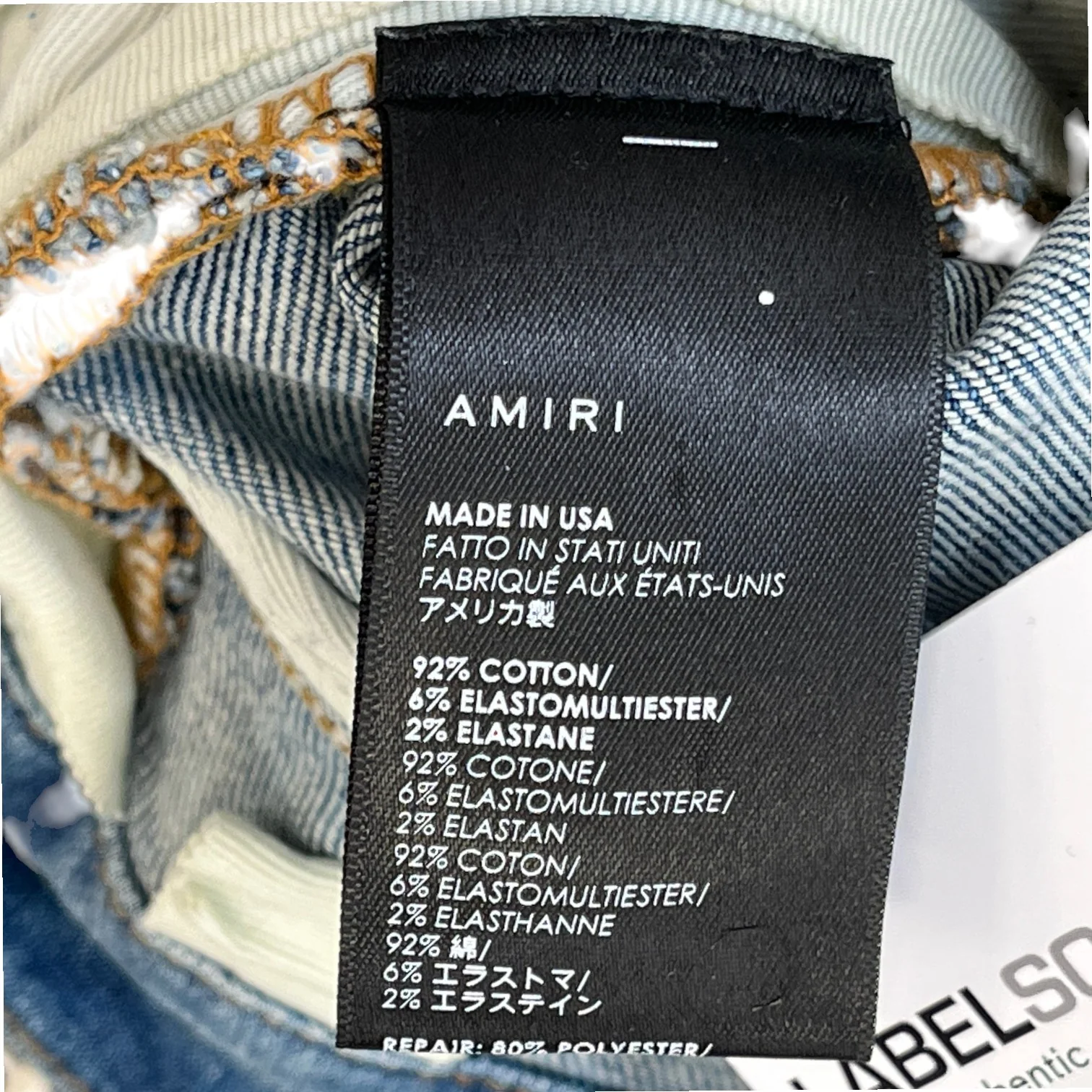 Men's Mx1 Distressed Bandana Jeans Blue Size Waist 32" - Image 13