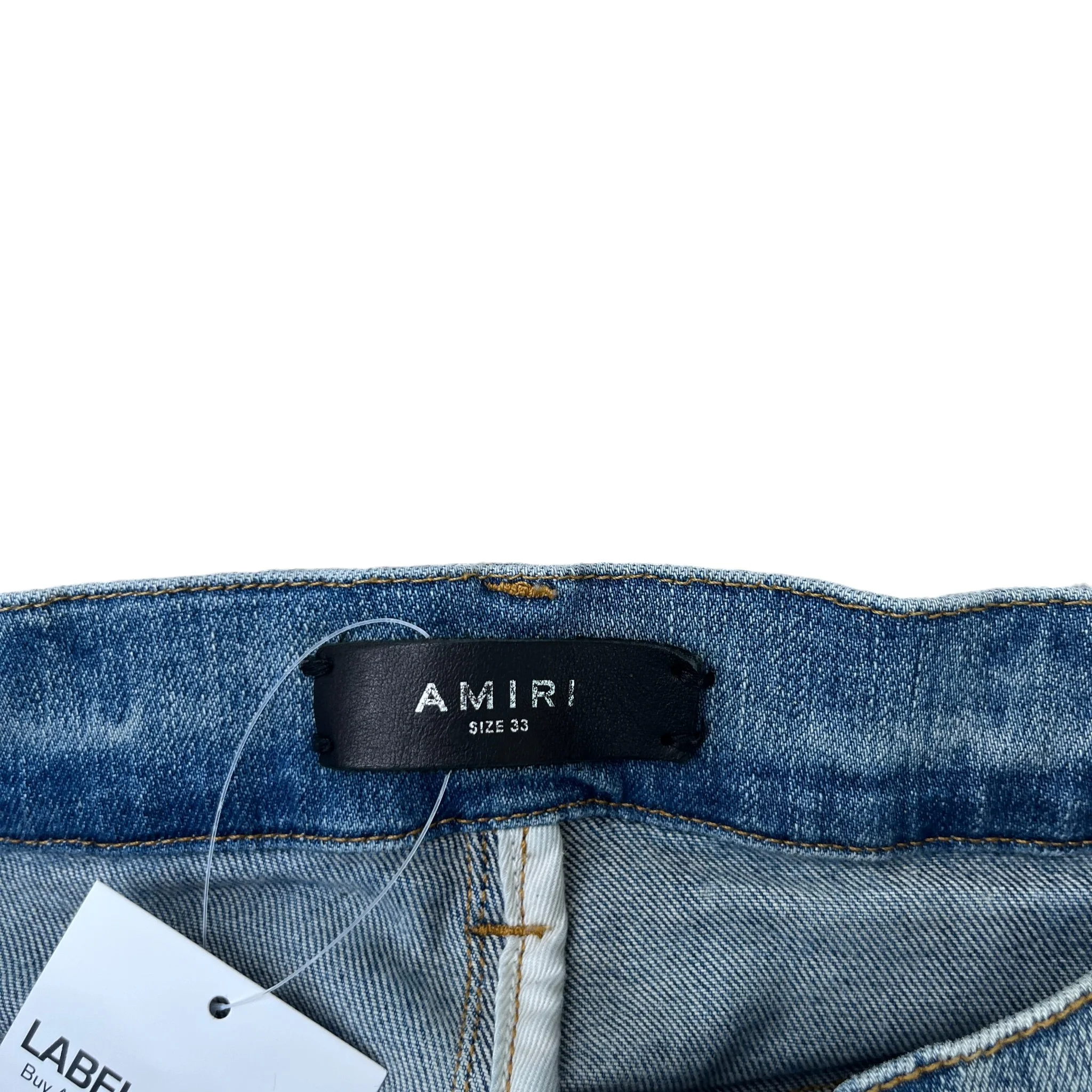 Men's Mx1 Distressed Bandana Jeans Blue Size Waist 33" - Image 7