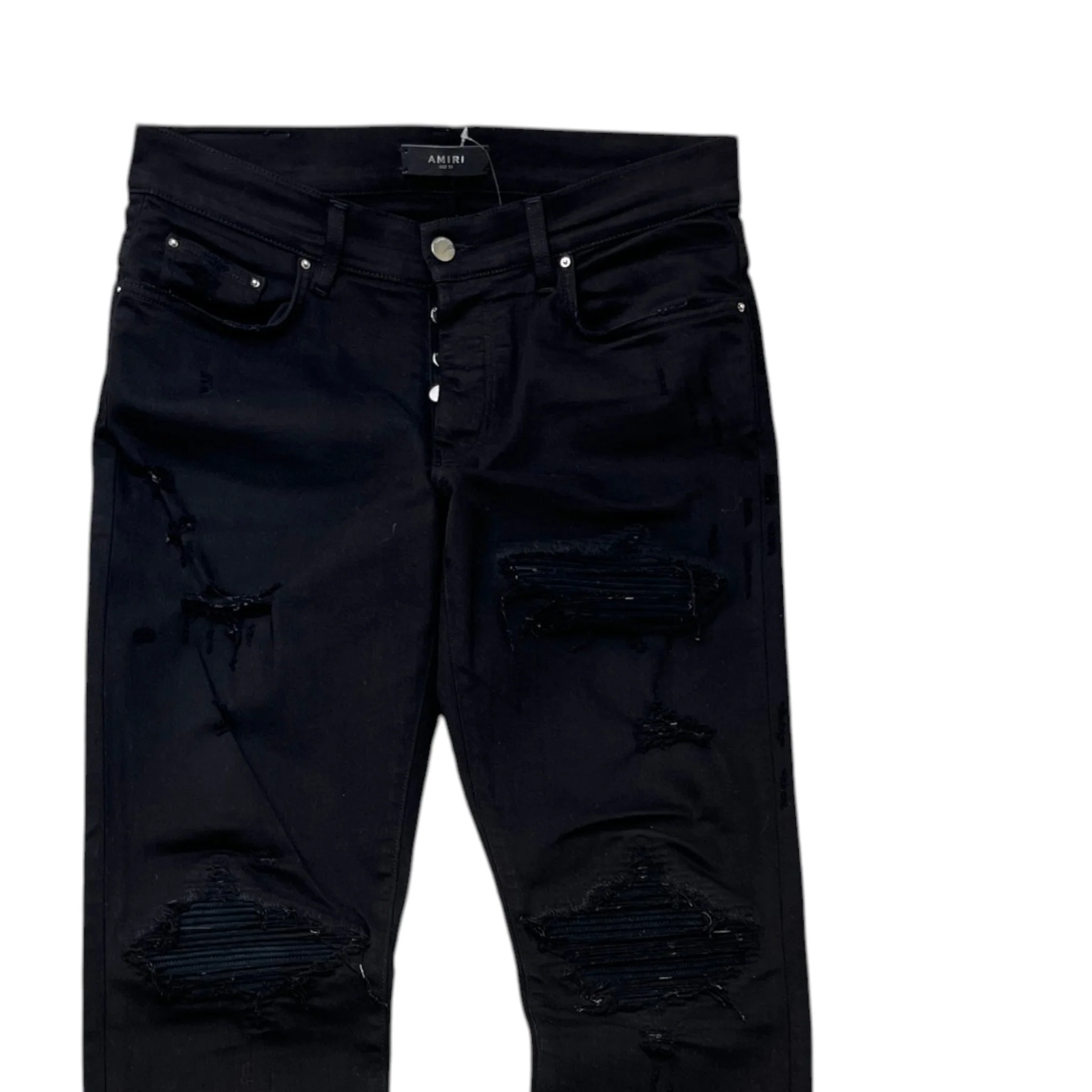 Men's Mx1 Distressed Jeans Black Size Waist 33" - Image 3