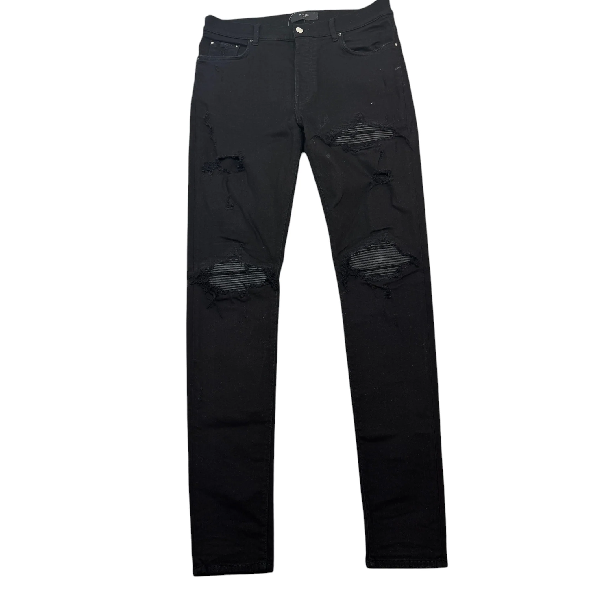 Men's Mx1 Distressed Jeans Black Size Waist 34"