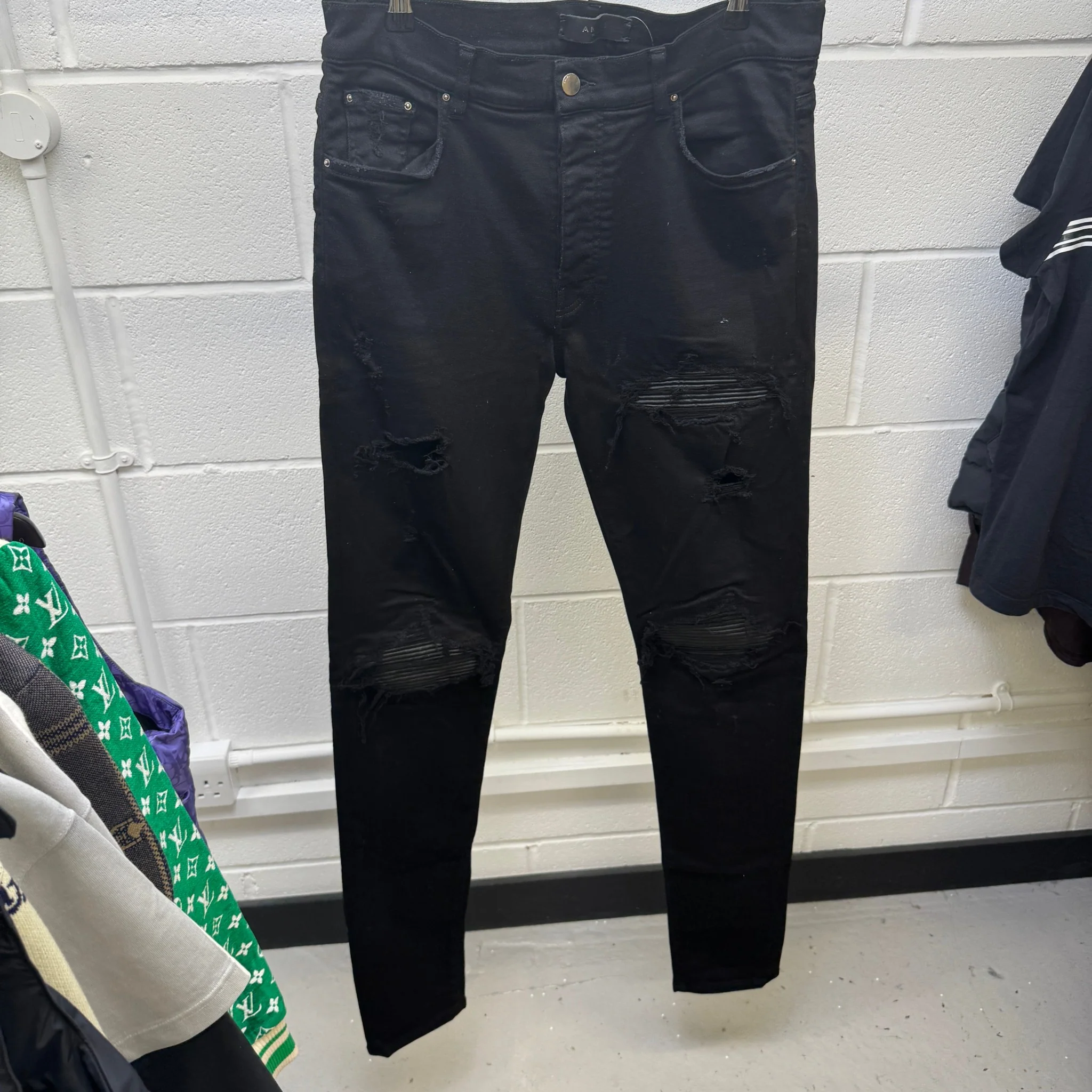 Men's Mx1 Distressed Jeans Black Size Waist 34" - Image 10
