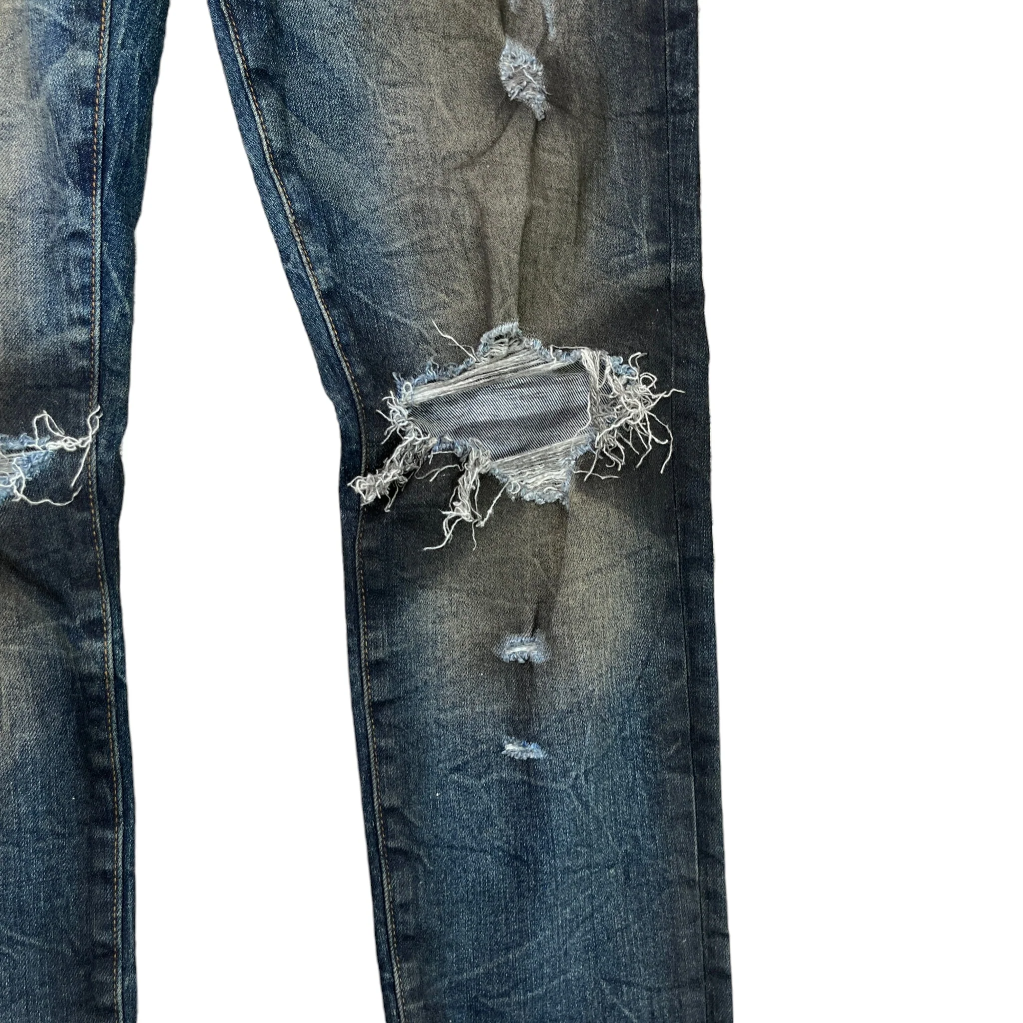 Men's Mx1 Waxed Jeans Blue Size Waist 32" - Image 6
