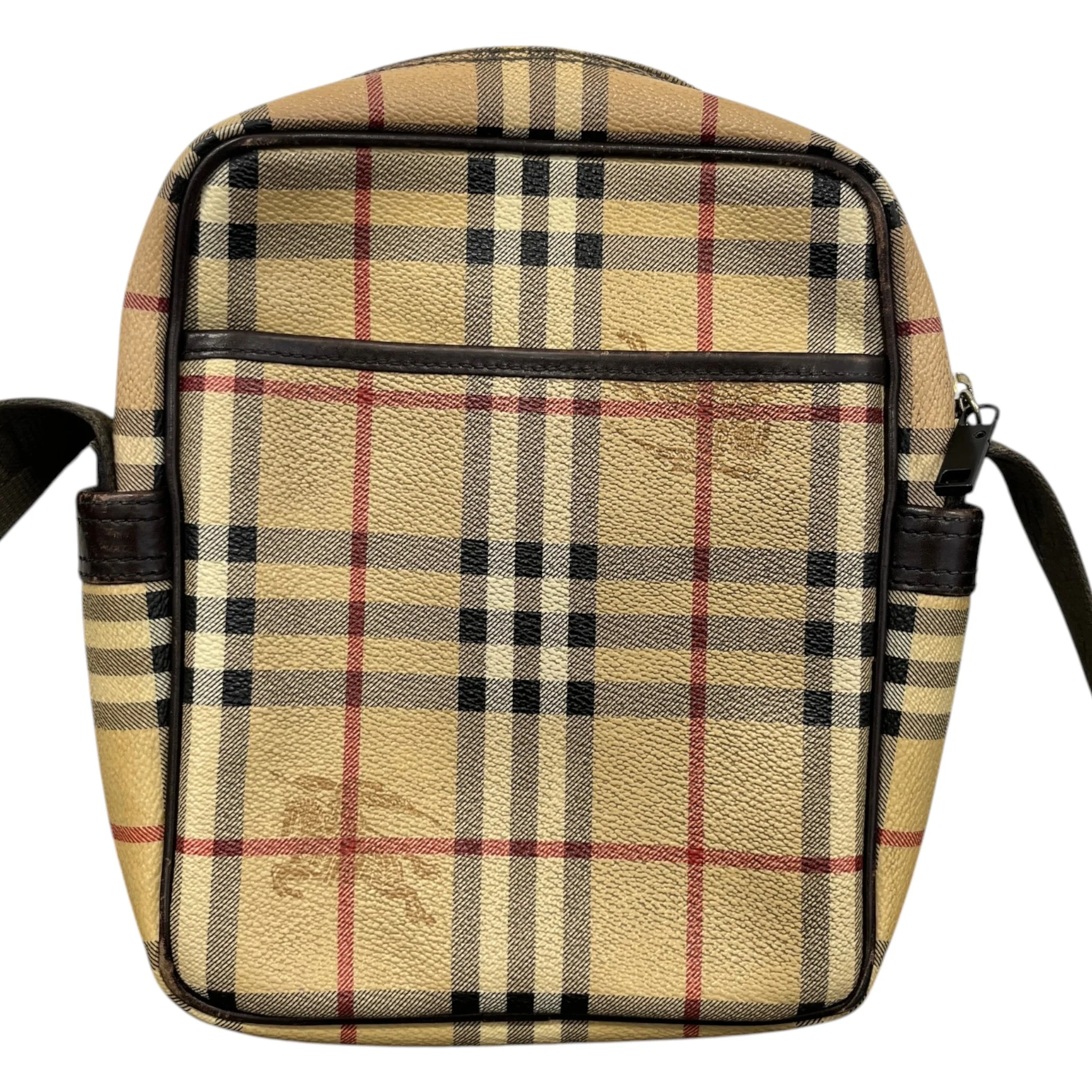 Men's Nova Check Crossbody Bag Brown - Image 3