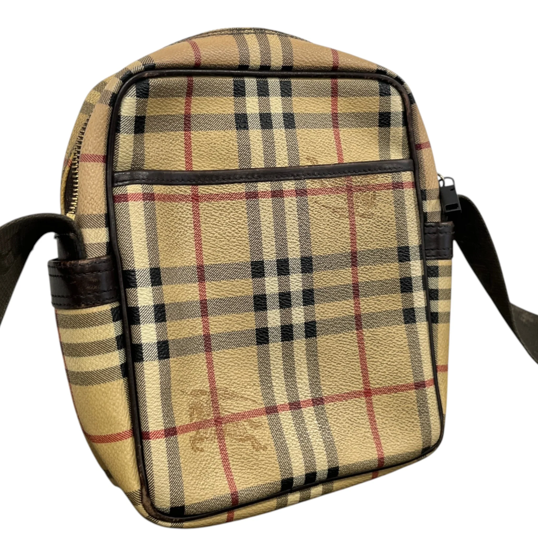 Men's Nova Check Crossbody Bag Brown - Image 7