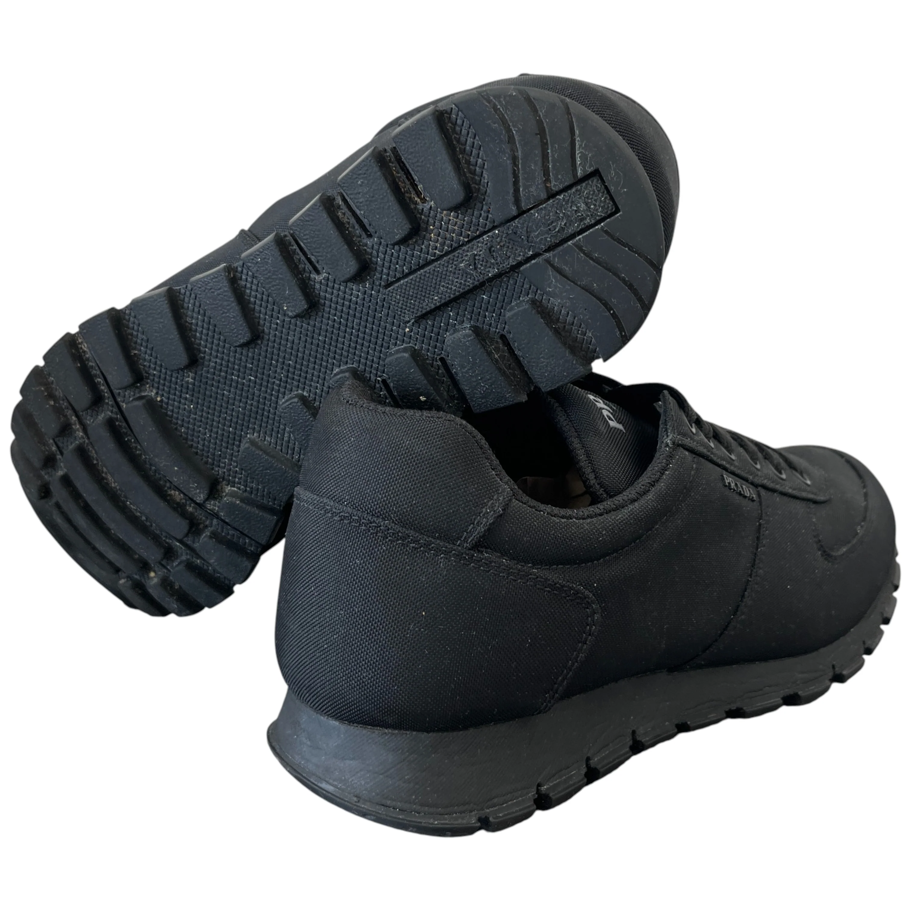 Men's Nylon Logo Low Trainers Black Size EU 41 / UK 7 - Image 10