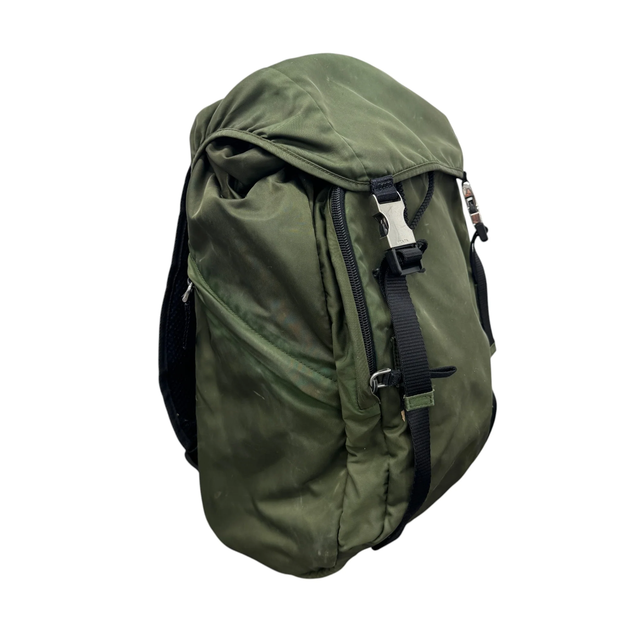 Men's Nylon Montagna Backpack Green - Image 4