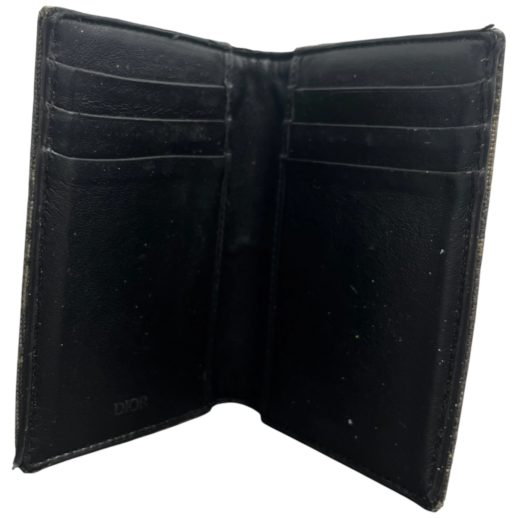 Men's Oblique Card Holder Beige - Image 6
