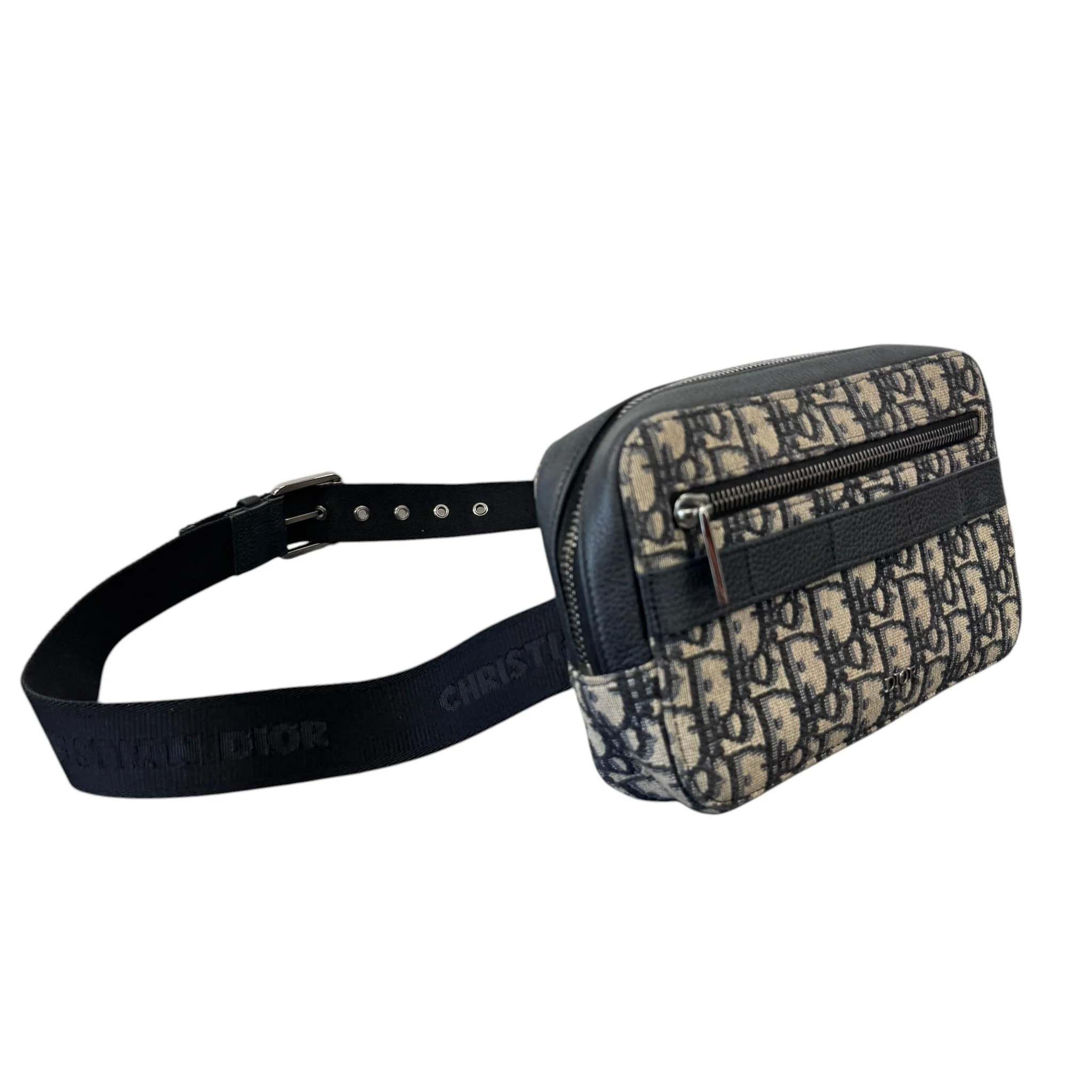 Men's Oblique Safari Messenger Bag Black - Image 5