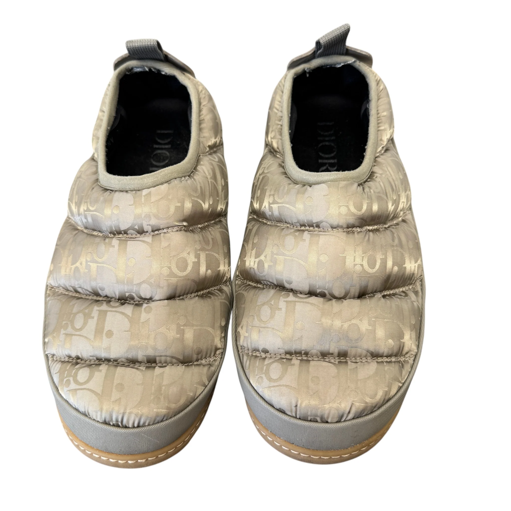 Men's Oblique Snow Slippers Slides Beige Size EU 40 / UK 6 - Image 6