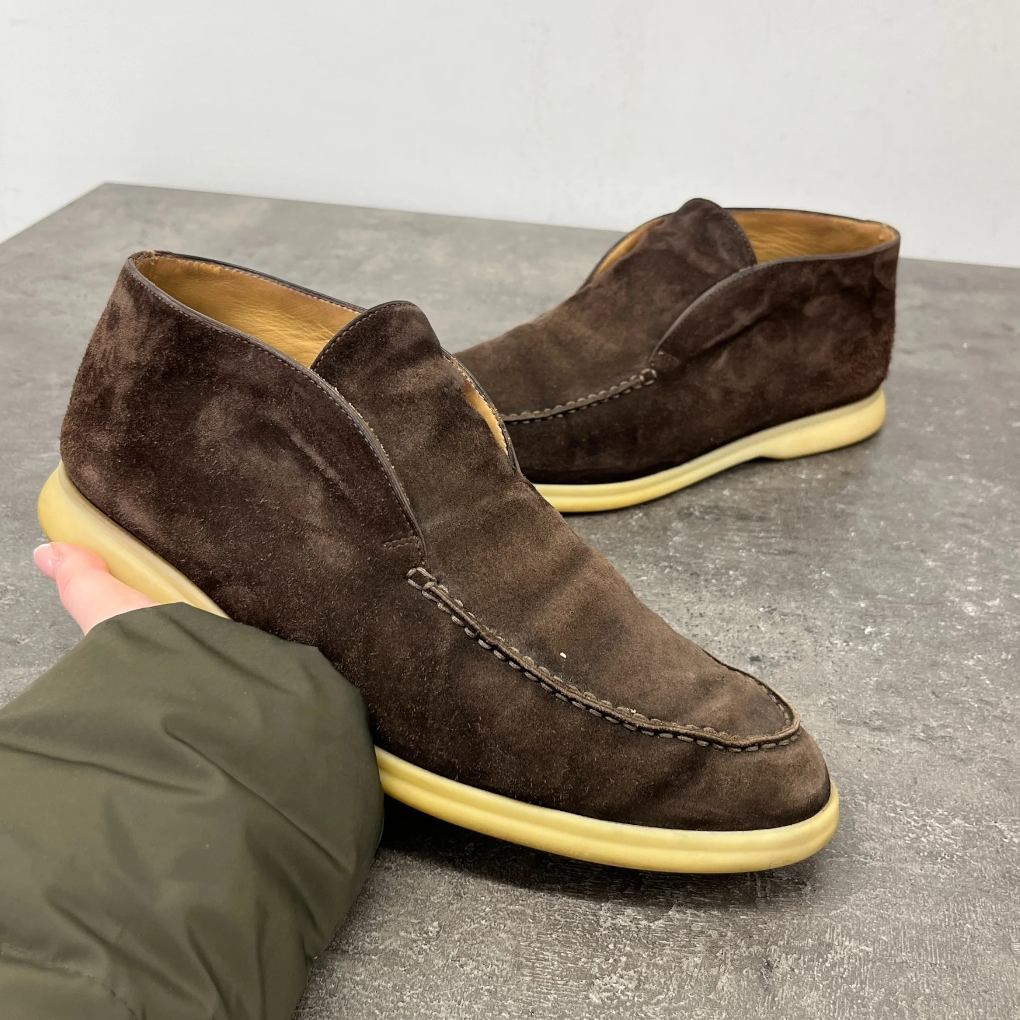 Men's Open Walk Ankle Loafers Brown Size EU 42 / UK 8 - Image 13