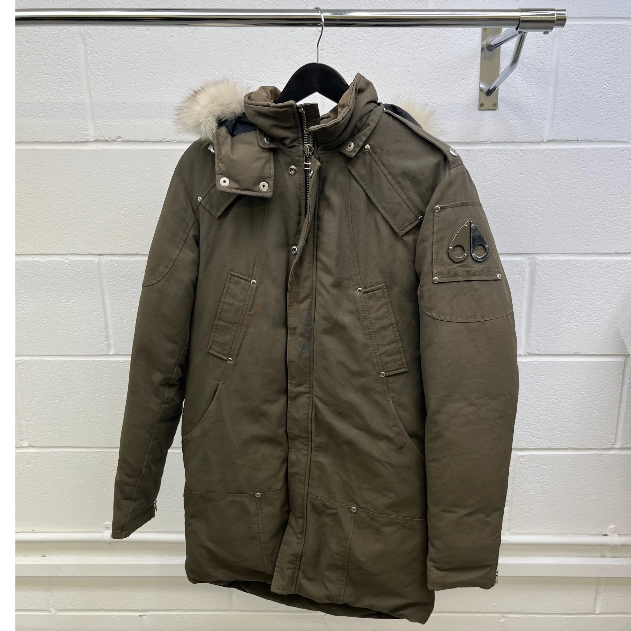 Men's Original Stirling Parka Down Jacket Khaki Size S - Image 8