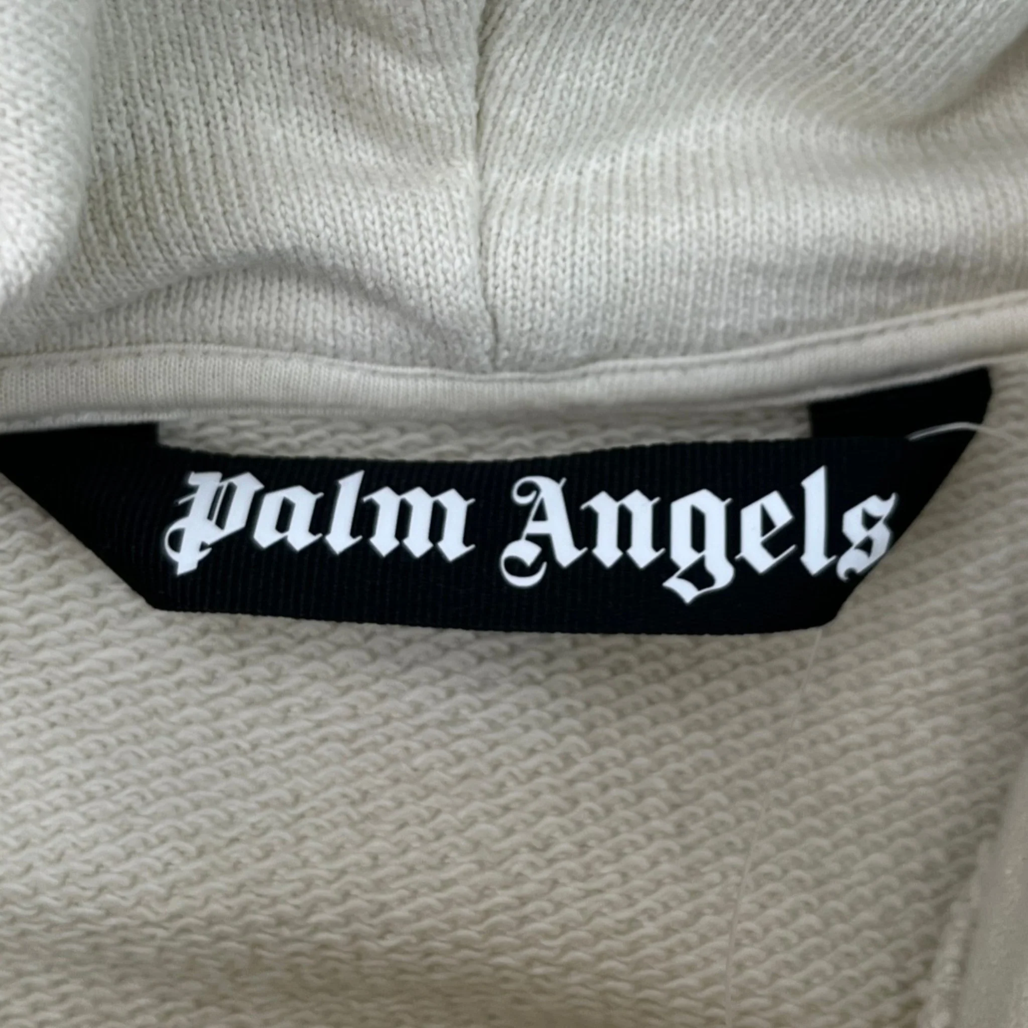 Men's Painted College Hoodie Beige Size XL - Image 7