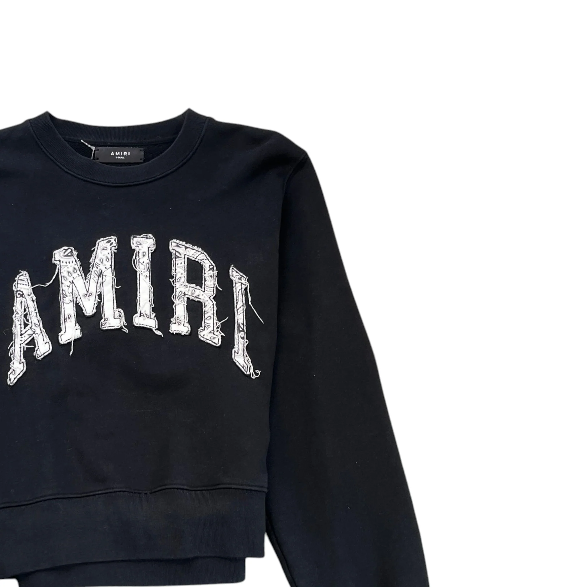 Men's Paisley Logo Jumper Black Size XS - Image 2