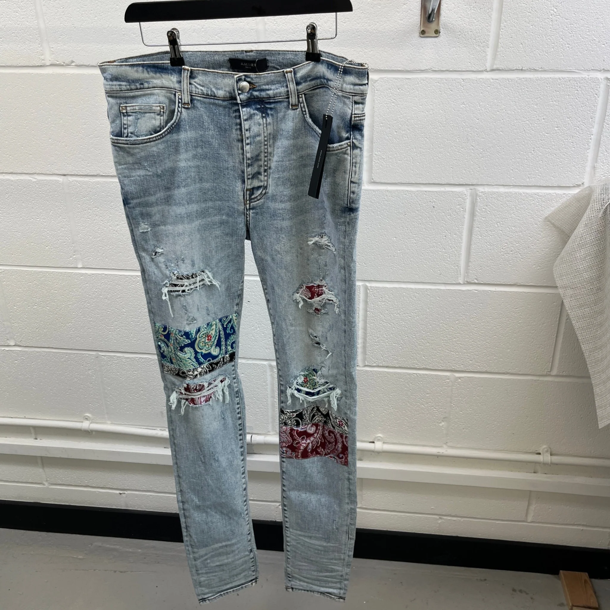 Men's Pajama Art Patch Jeans Blue Size IT 52 / UK 36 - Image 10