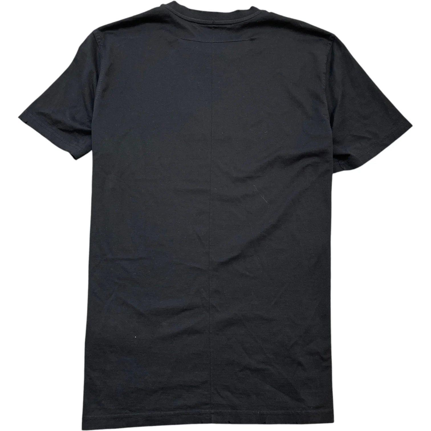 Men's Patch Logo Distressed T-Shirt Black Size L - Image 2