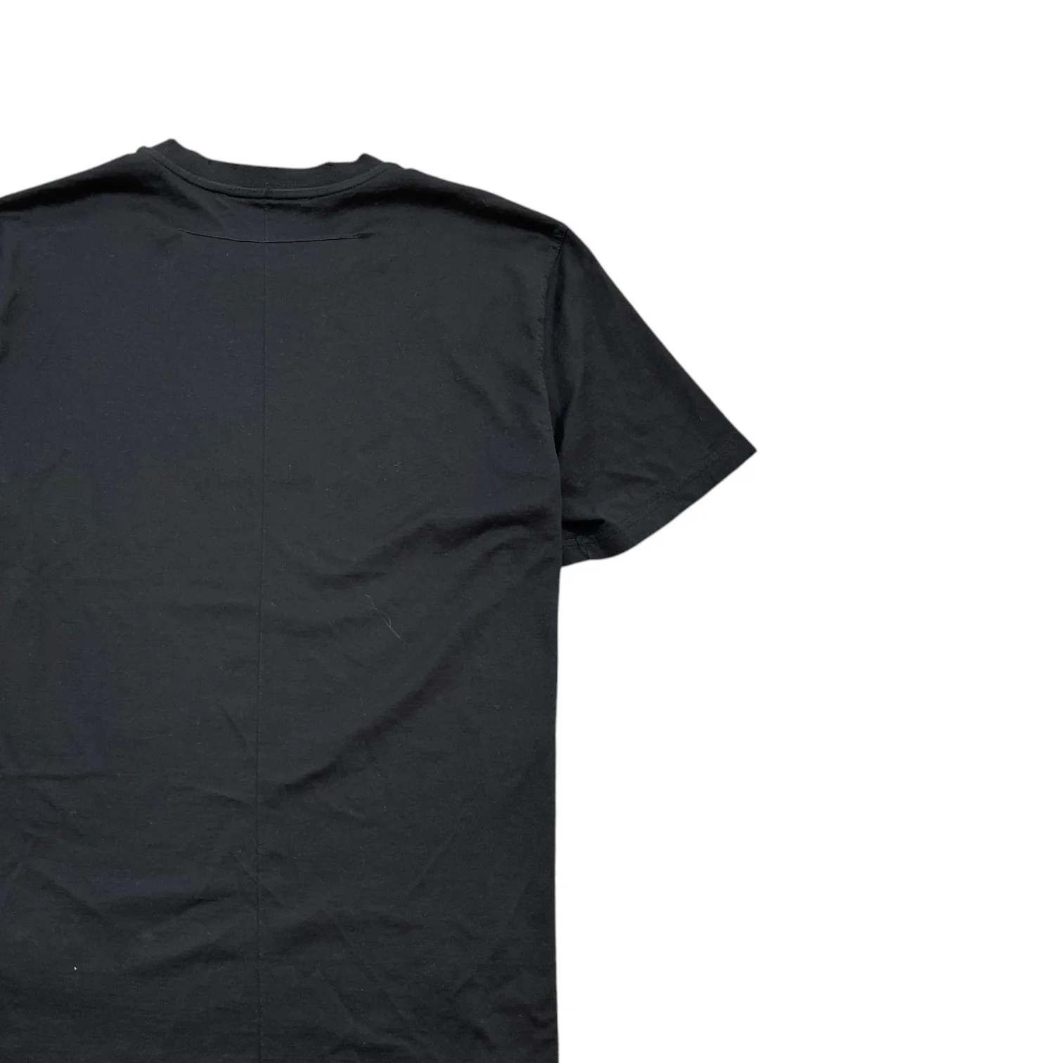 Men's Patch Logo Distressed T-Shirt Black Size L - Image 4